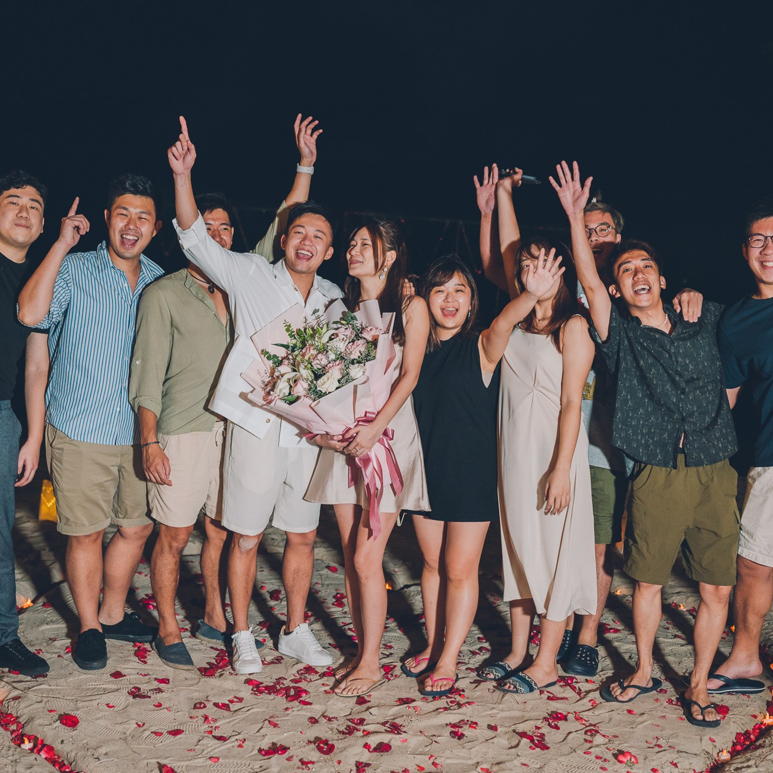 Photo. Romantic proposal on Koh Samui, Thailand