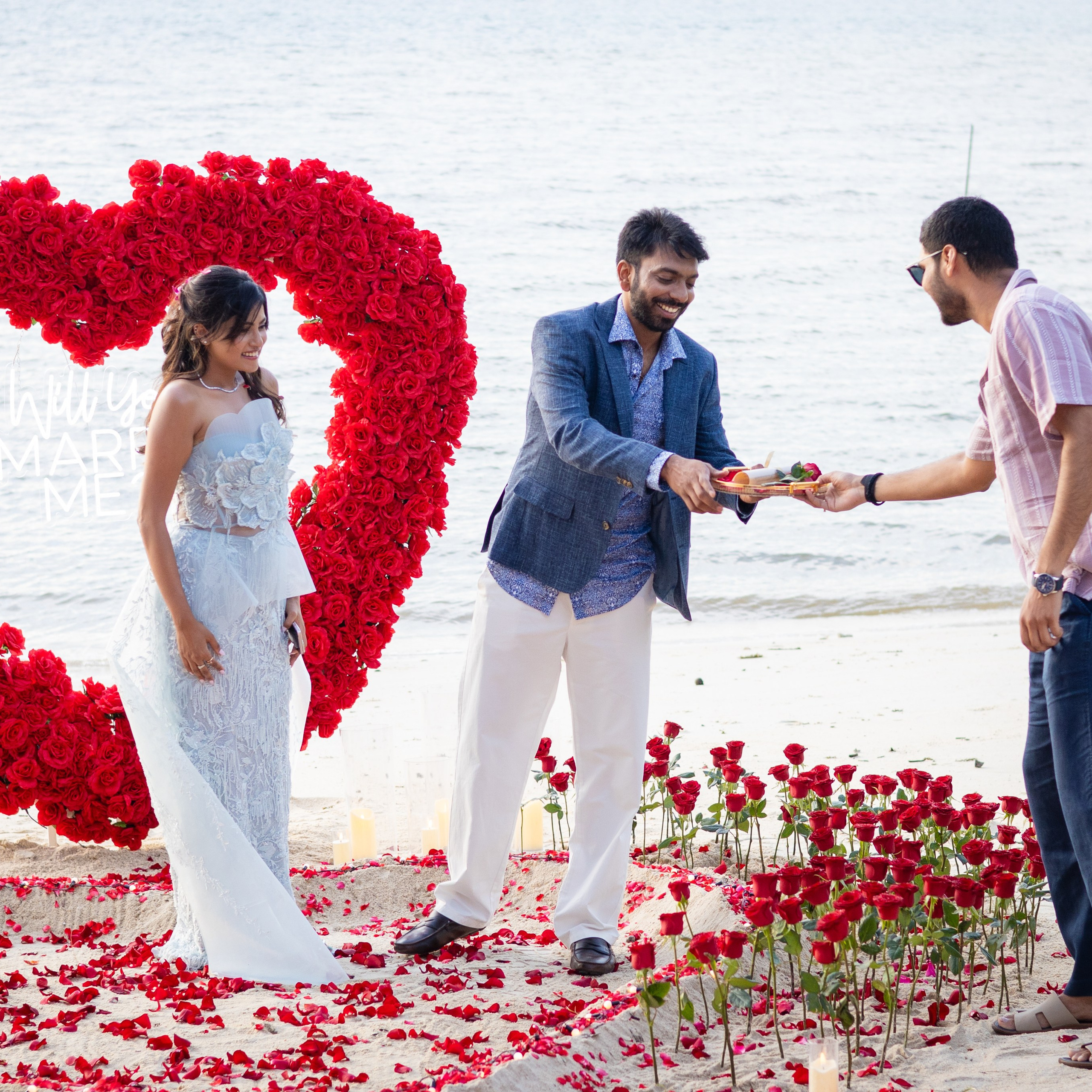 Photo. Romantic proposal on Koh Samui, Thailand