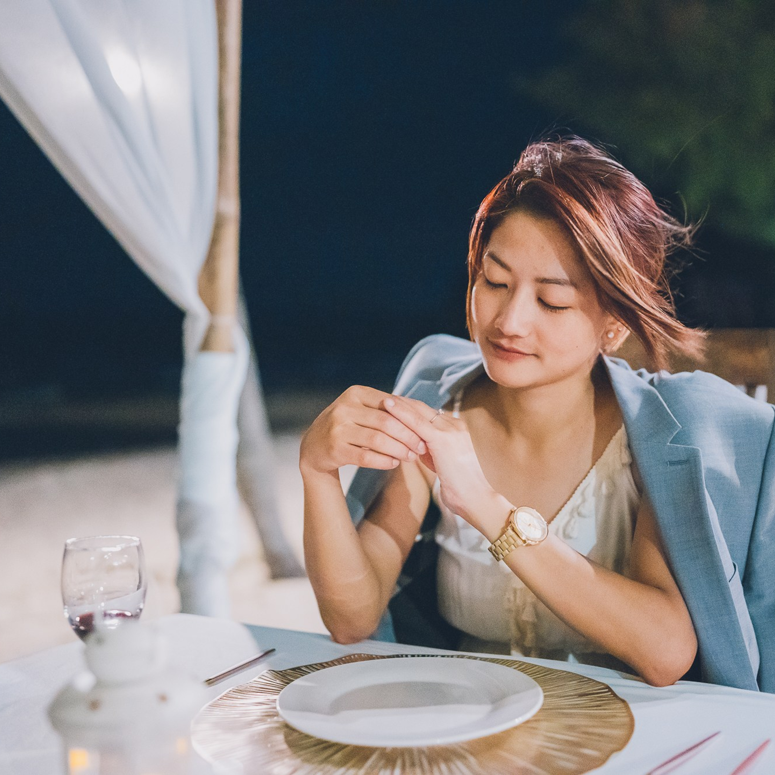 Photo. Romantic proposal on Koh Samui, Thailand