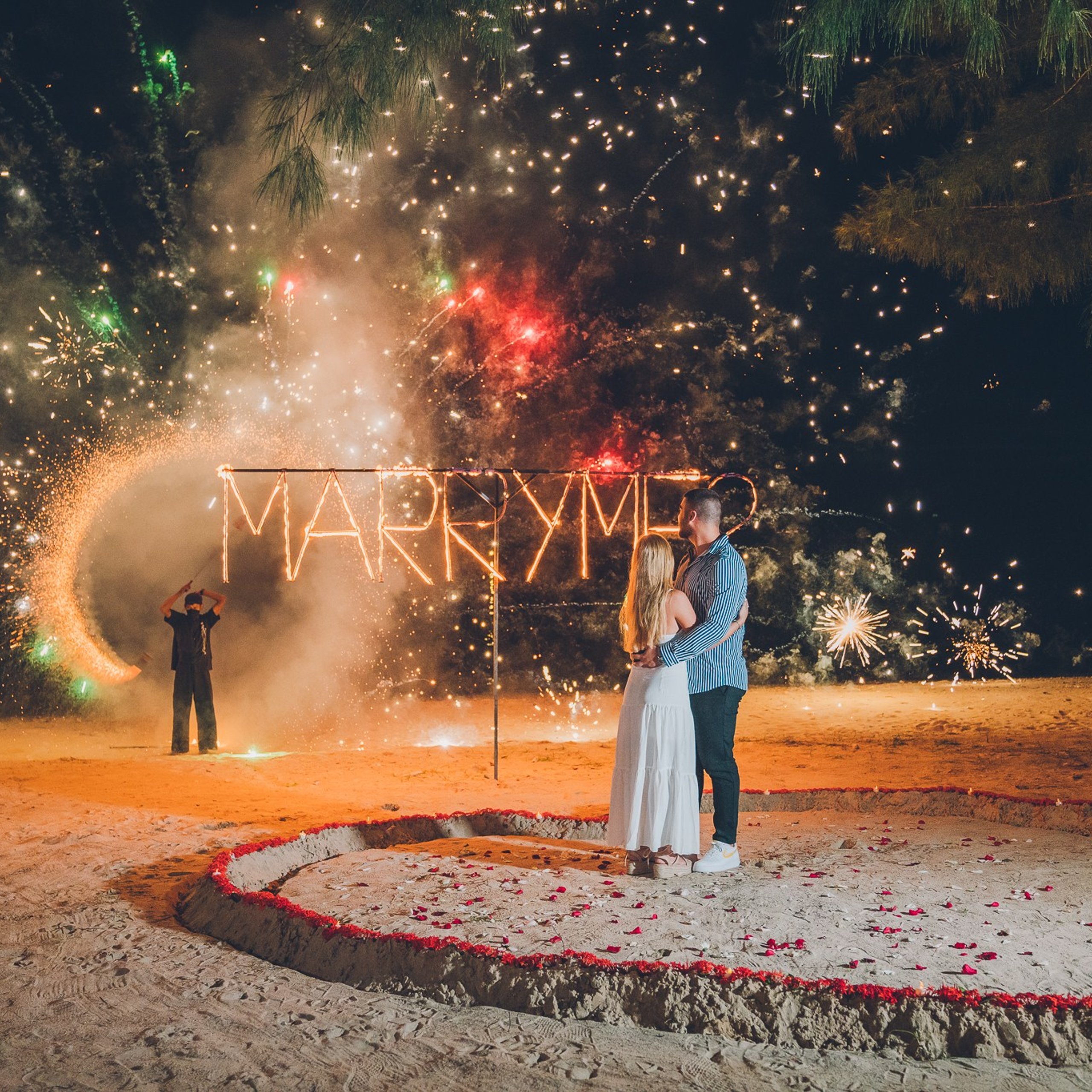Photo. Romantic proposal on Koh Samui, Thailand