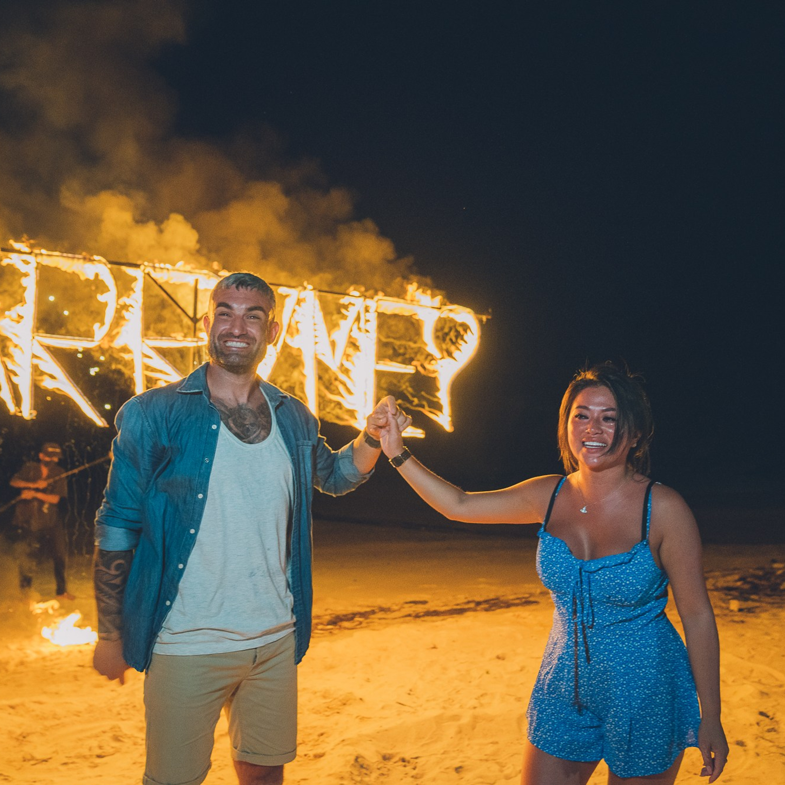 Photo. Romantic proposal on Koh Samui, Thailand