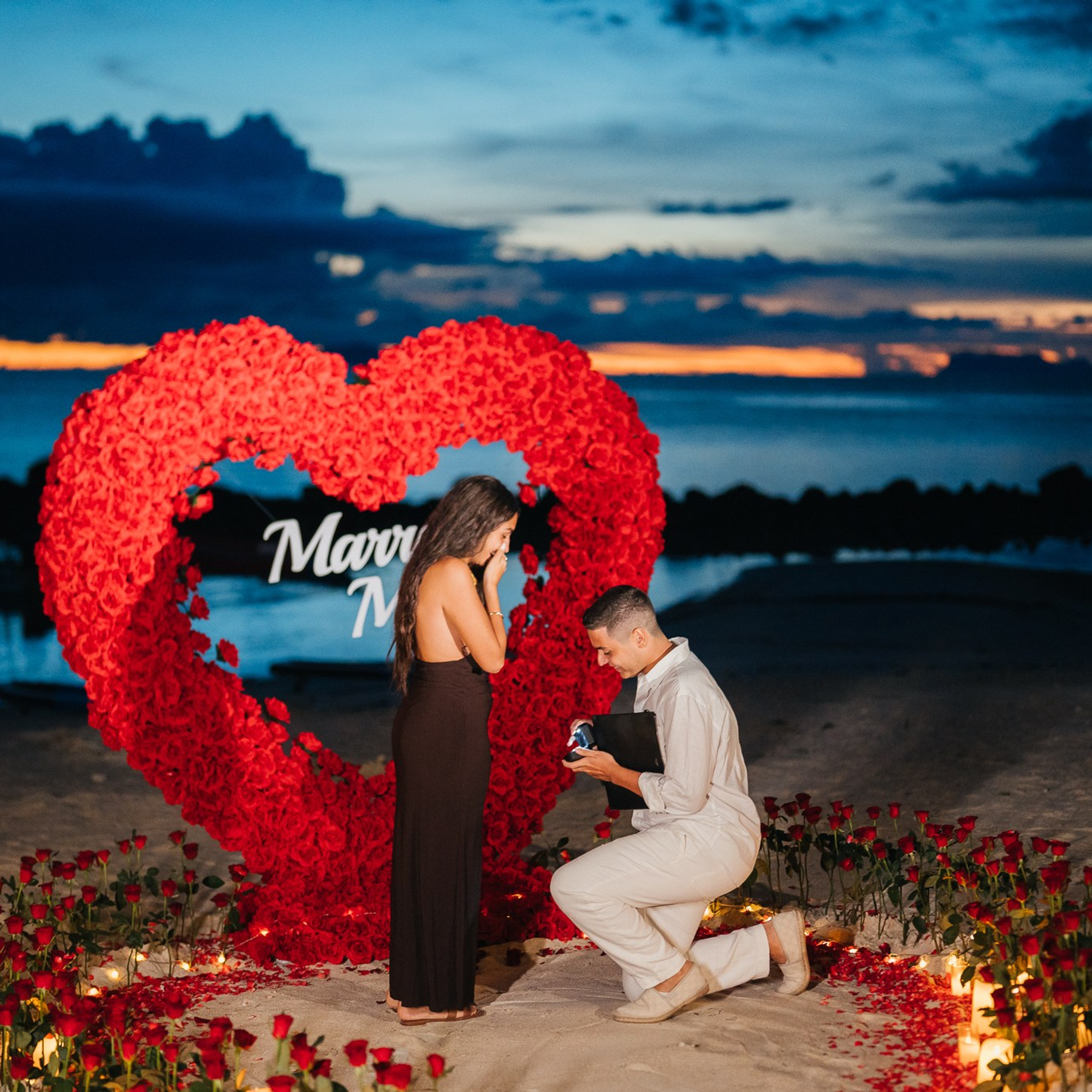 Photo. Romantic proposal on Koh Samui, Thailand