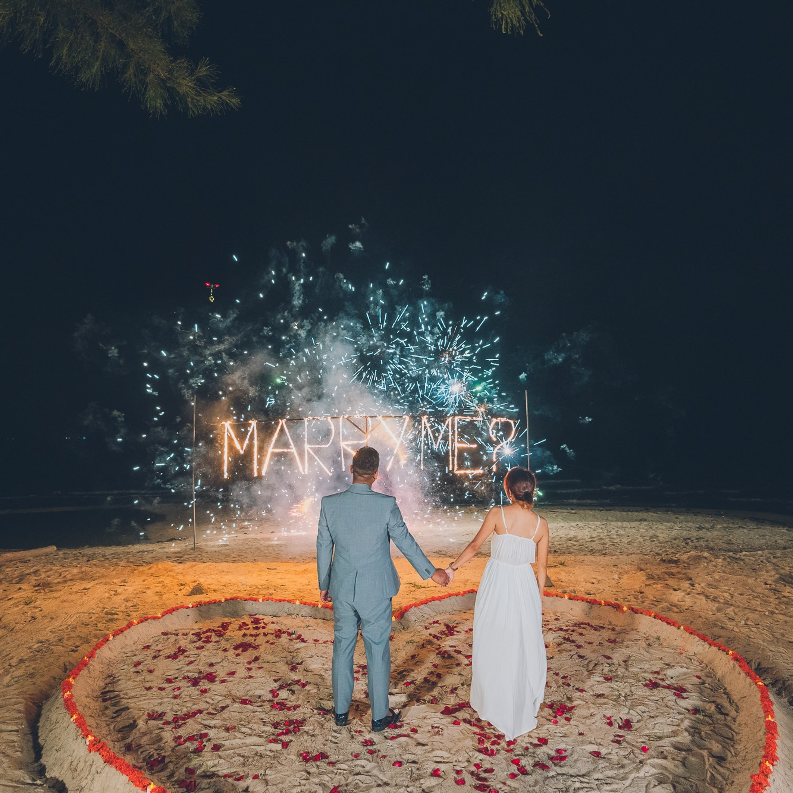 Photo. Romantic proposal on Koh Samui, Thailand