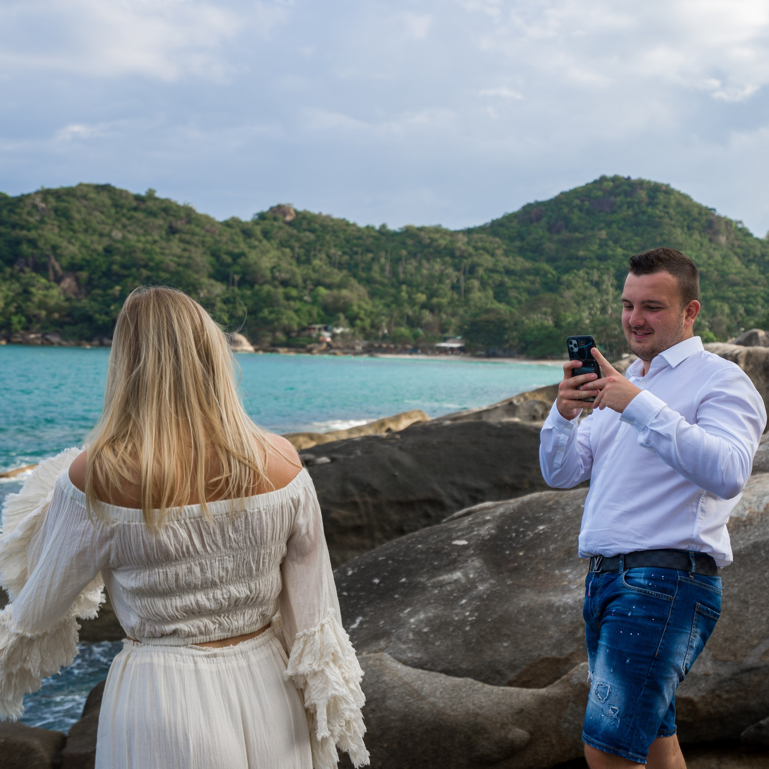 Photo. Romantic proposal on Koh Samui, Thailand