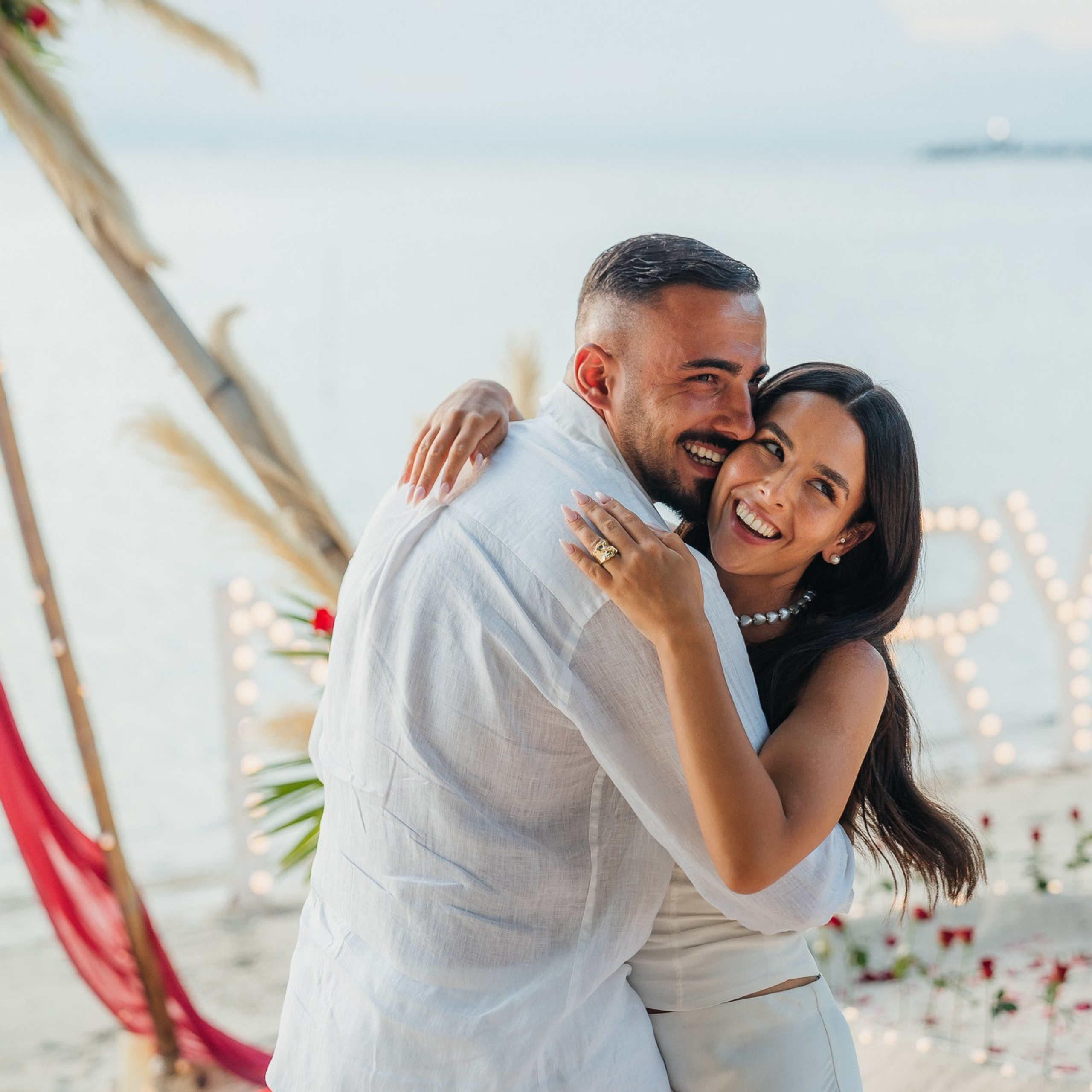 Photo. Romantic proposal on Koh Samui, Thailand