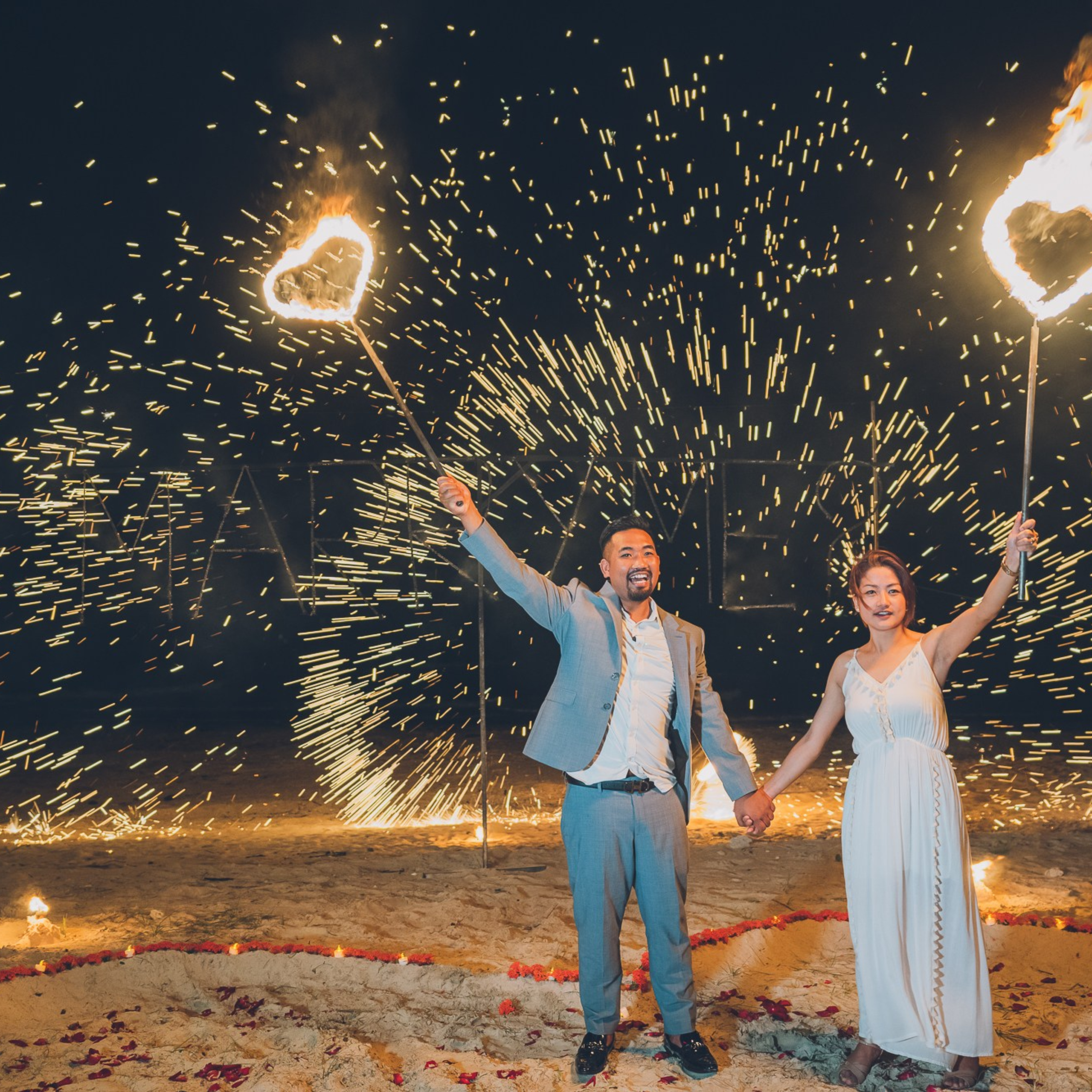 Photo. Romantic proposal on Koh Samui, Thailand