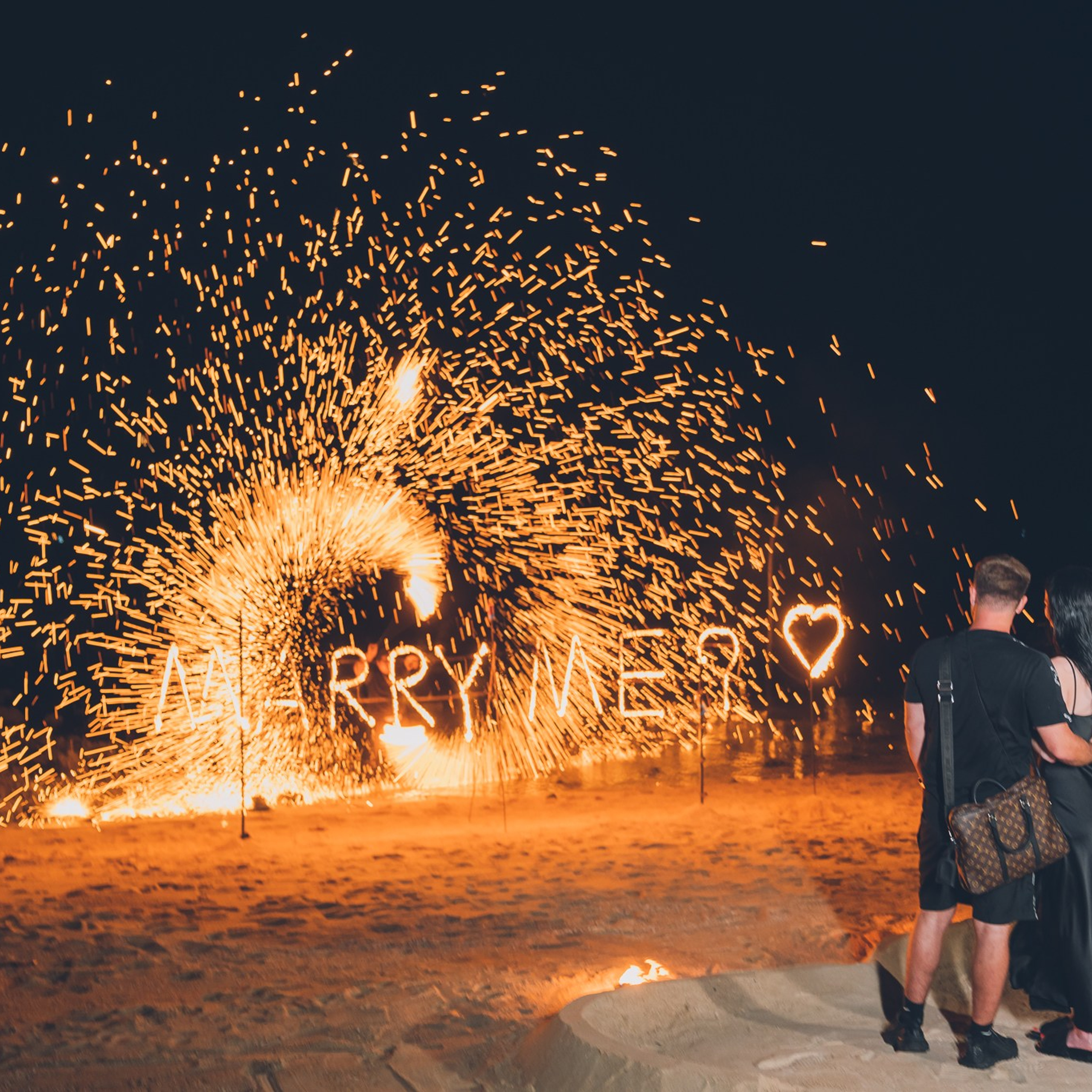 Photo. Romantic proposal on Koh Samui, Thailand