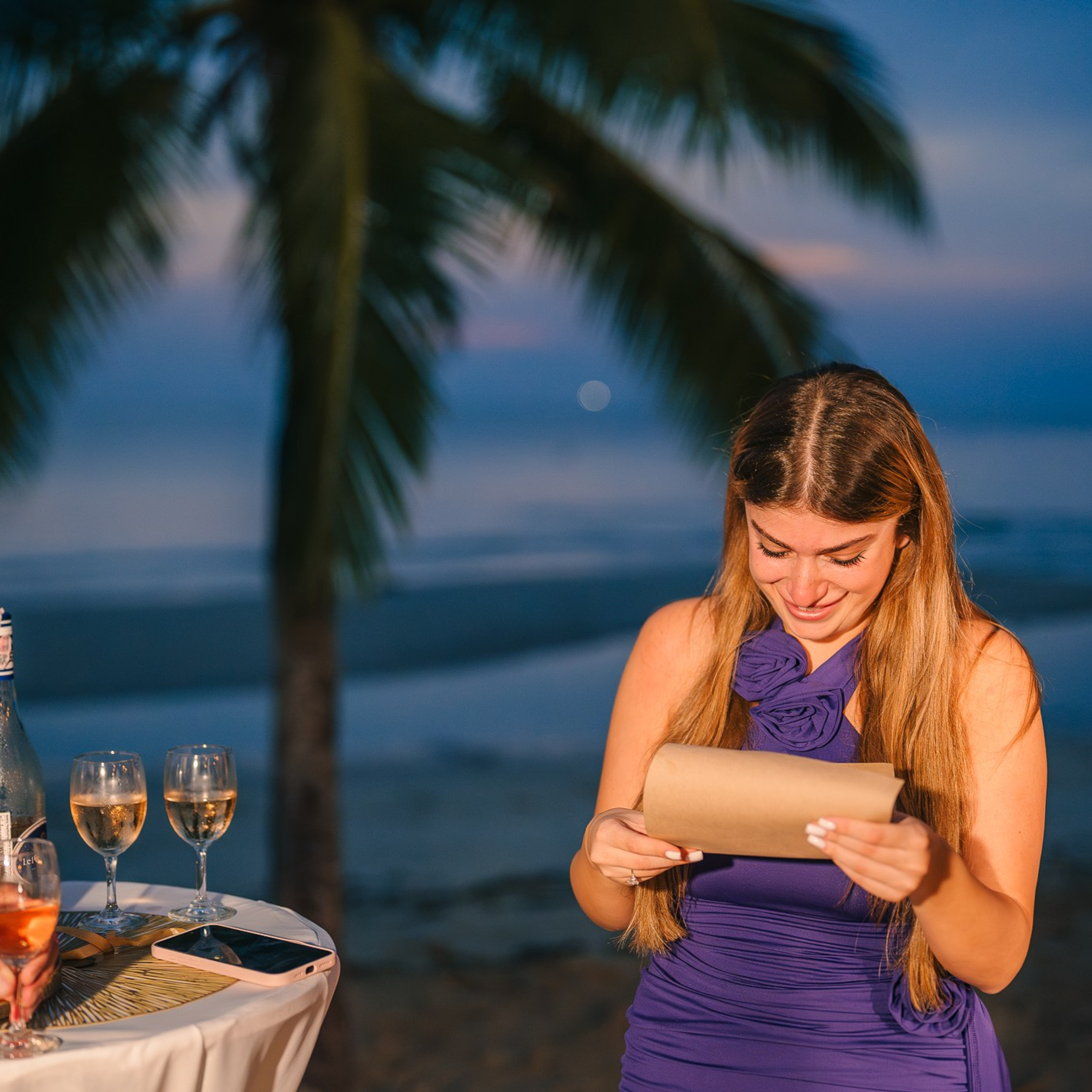Photo. Romantic proposal on Koh Samui, Thailand