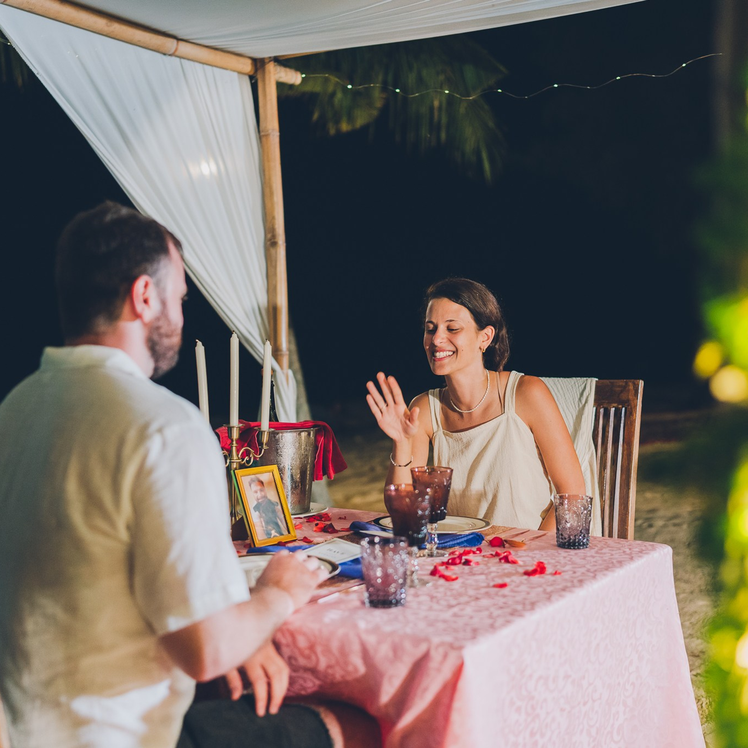 Photo. Romantic proposal on Koh Samui, Thailand