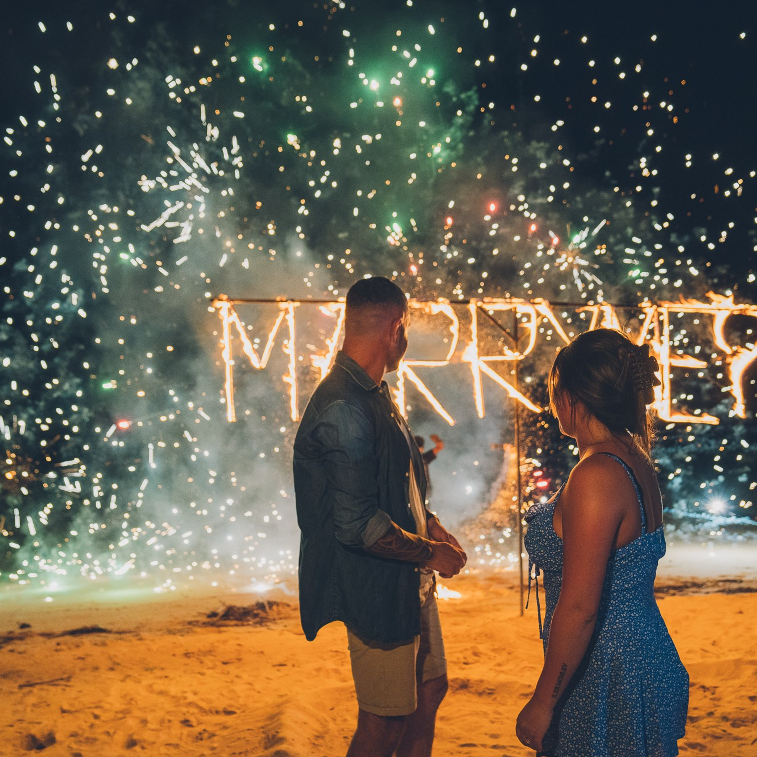 Photo. Romantic proposal on Koh Samui, Thailand