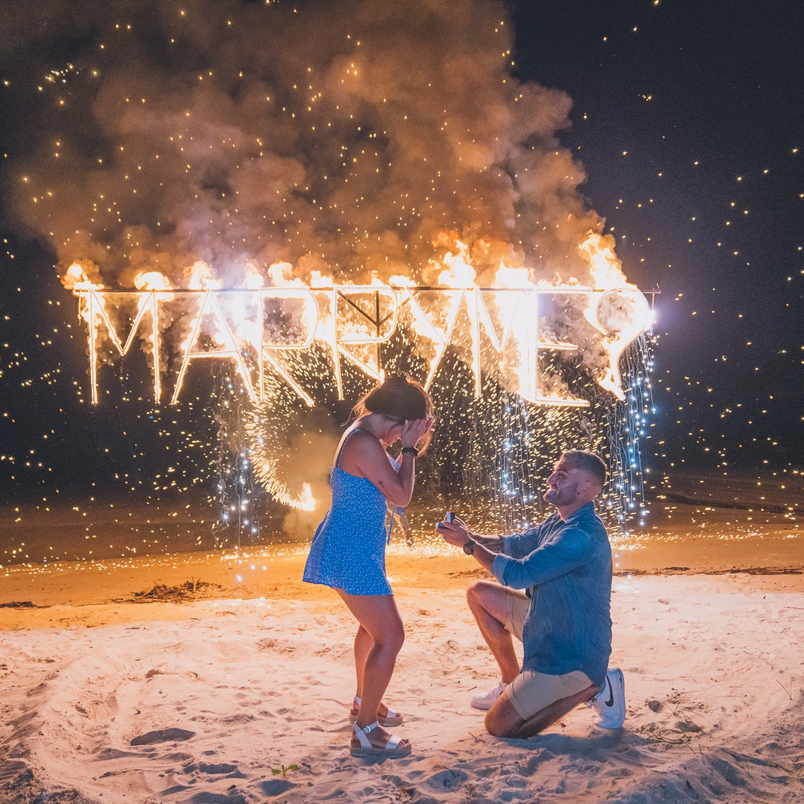 Photo. Romantic proposal on Koh Samui, Thailand