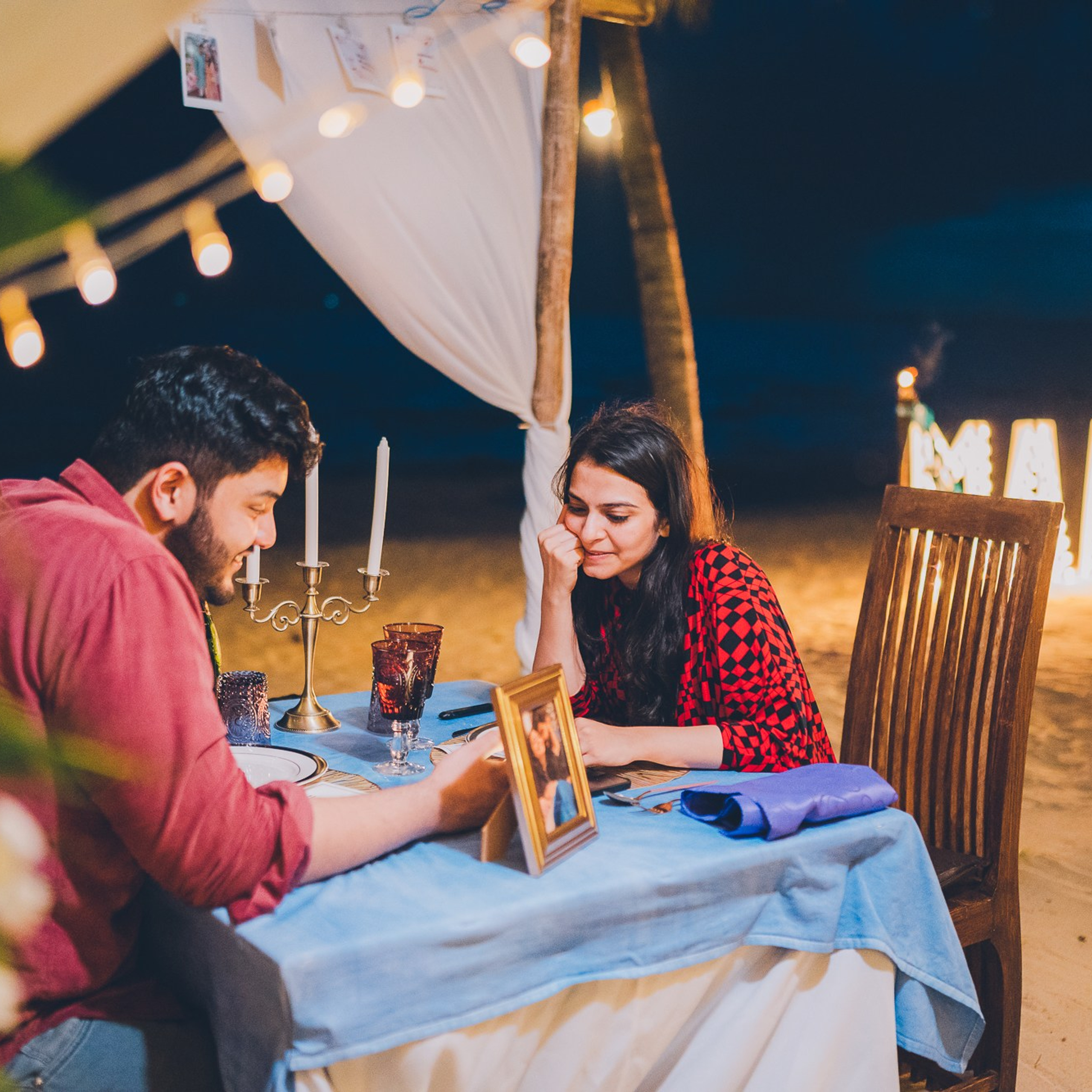 Photo. Romantic proposal on Koh Samui, Thailand