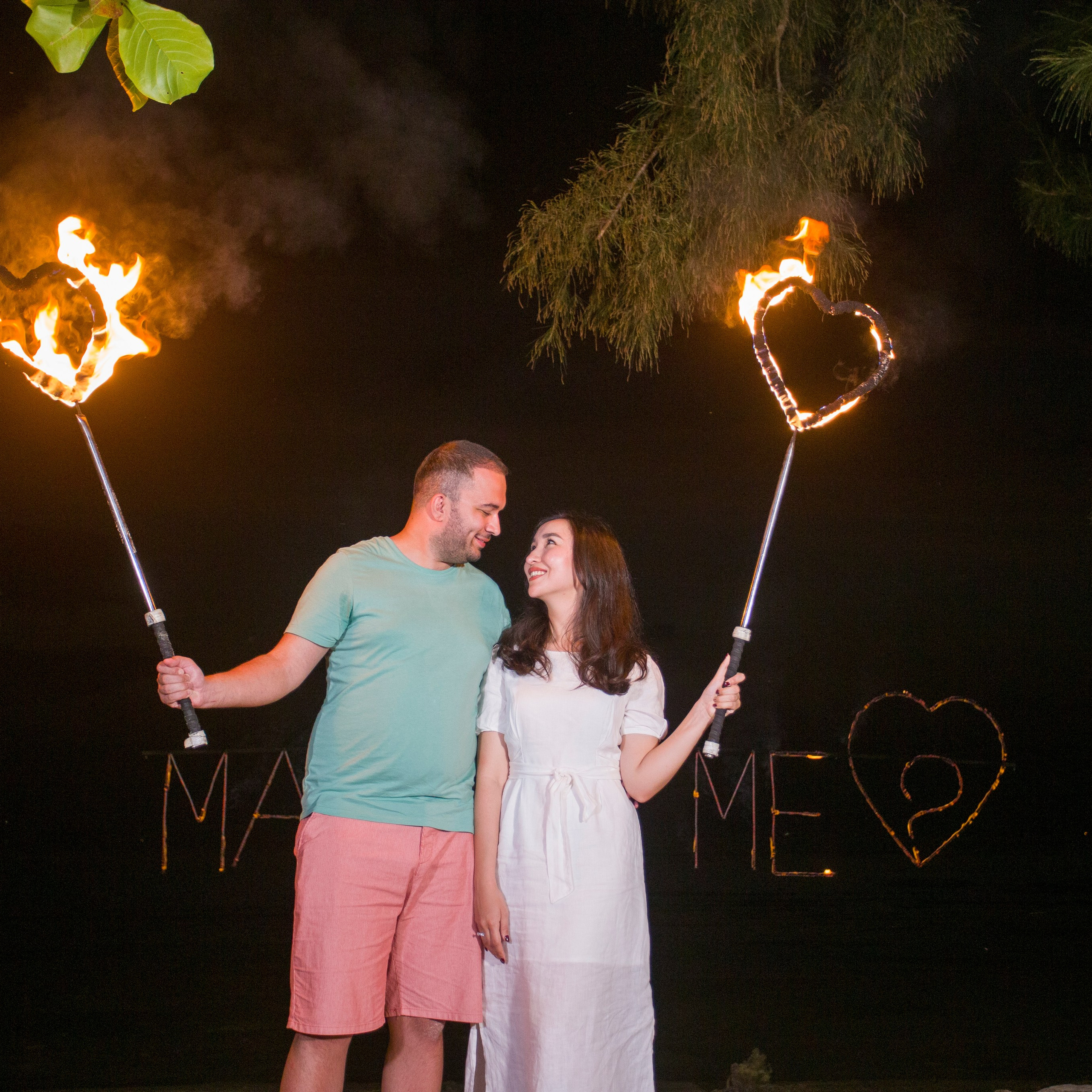 Photo. Romantic proposal on Koh Samui, Thailand
