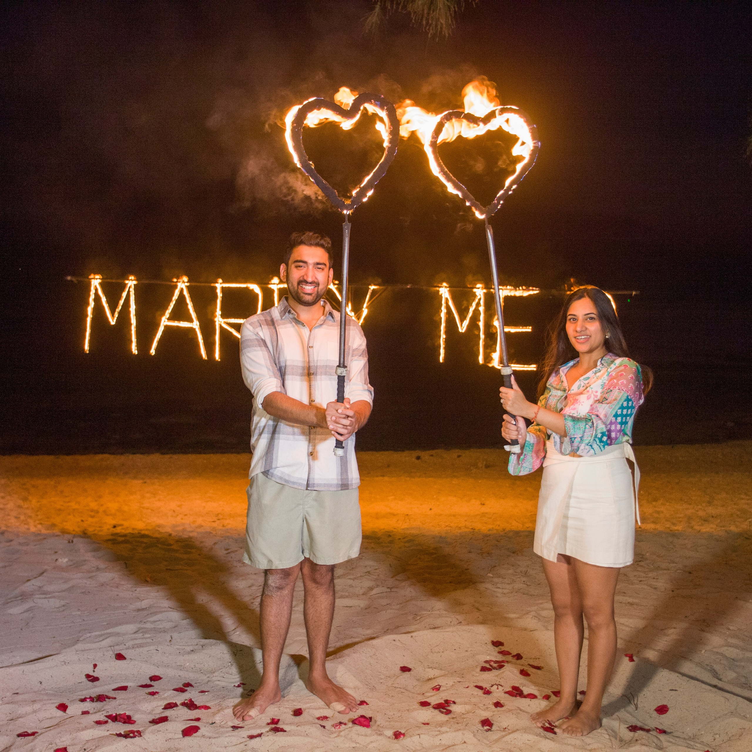 Photo. Romantic proposal on Koh Samui, Thailand