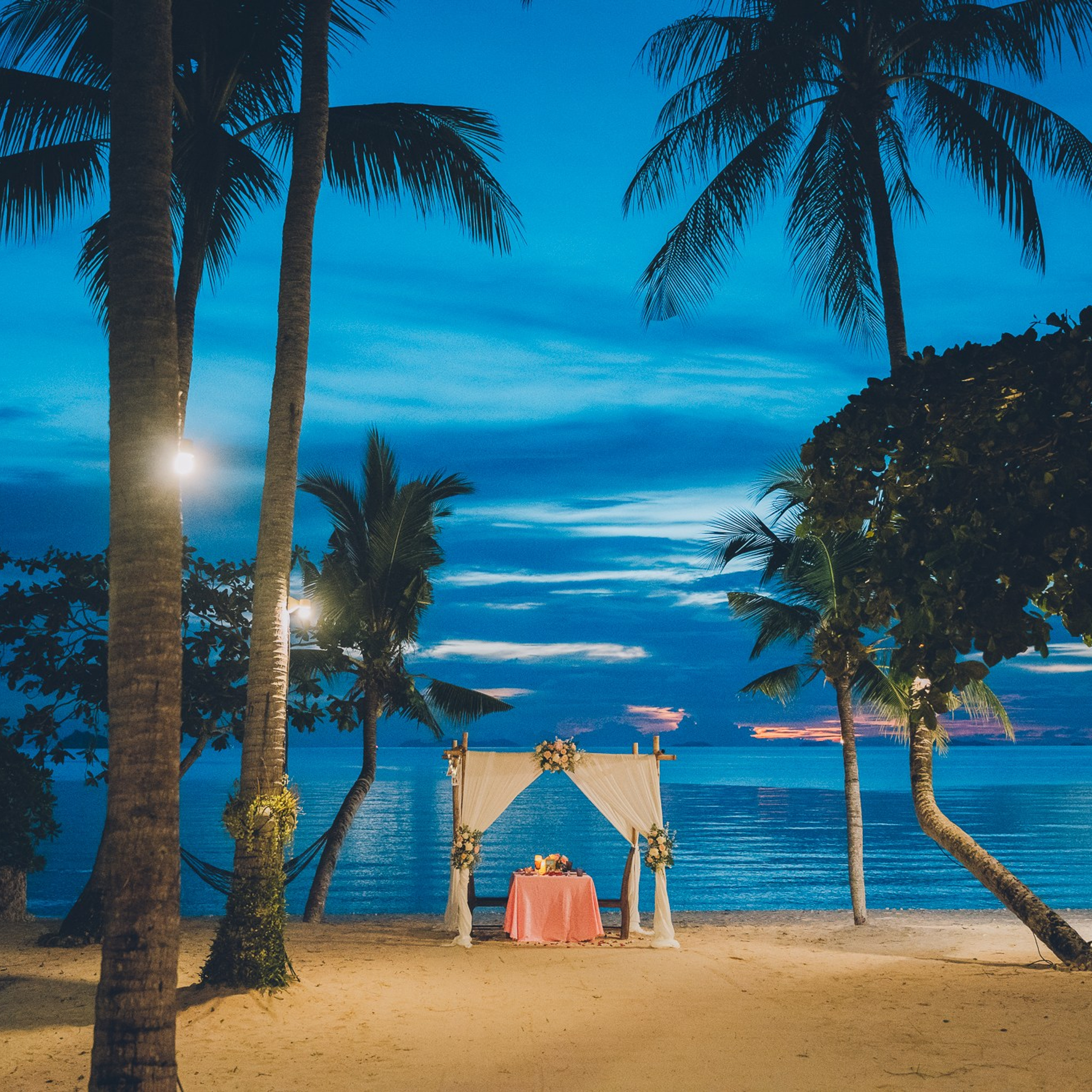 Photo. Romantic proposal on Koh Samui, Thailand