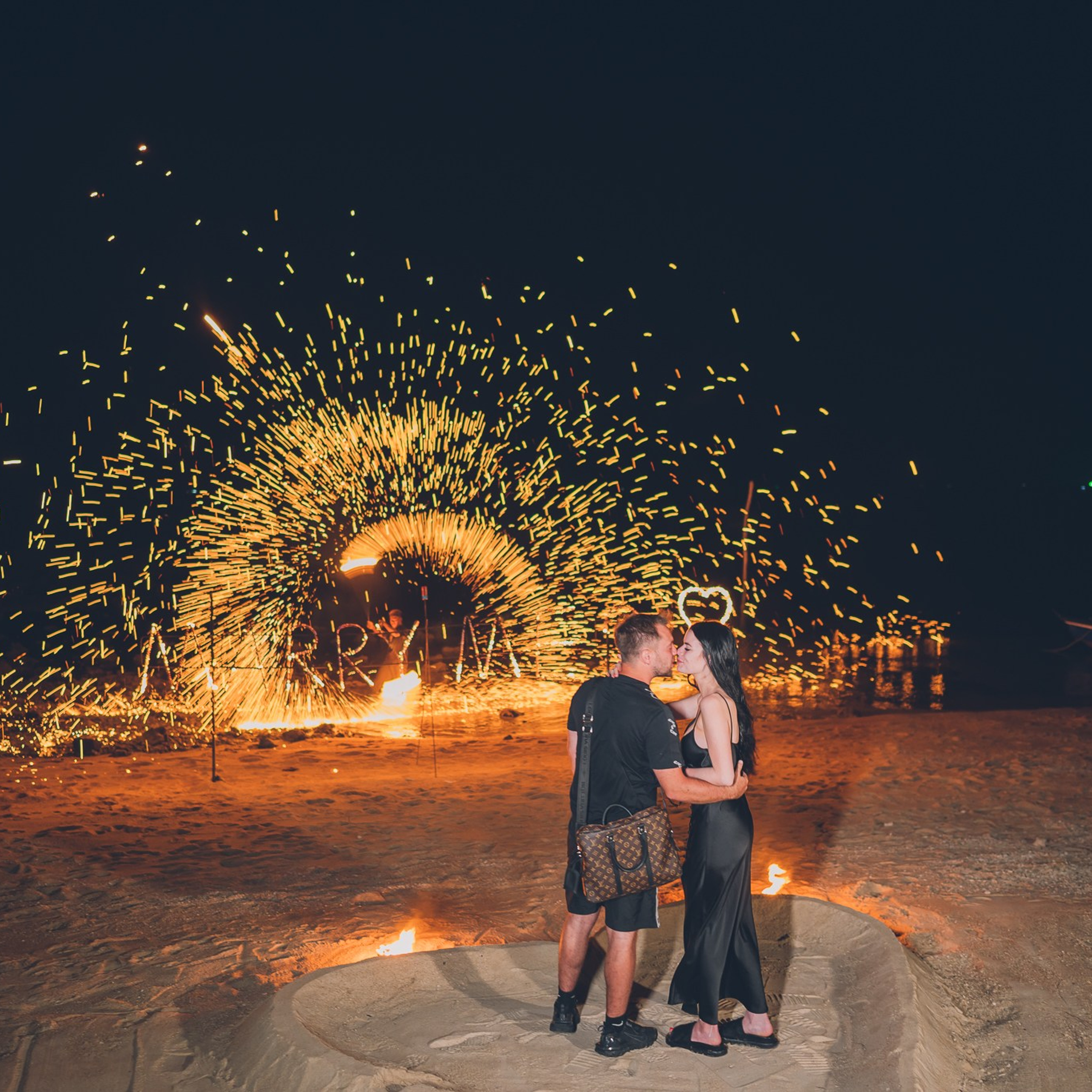 Photo. Romantic proposal on Koh Samui, Thailand