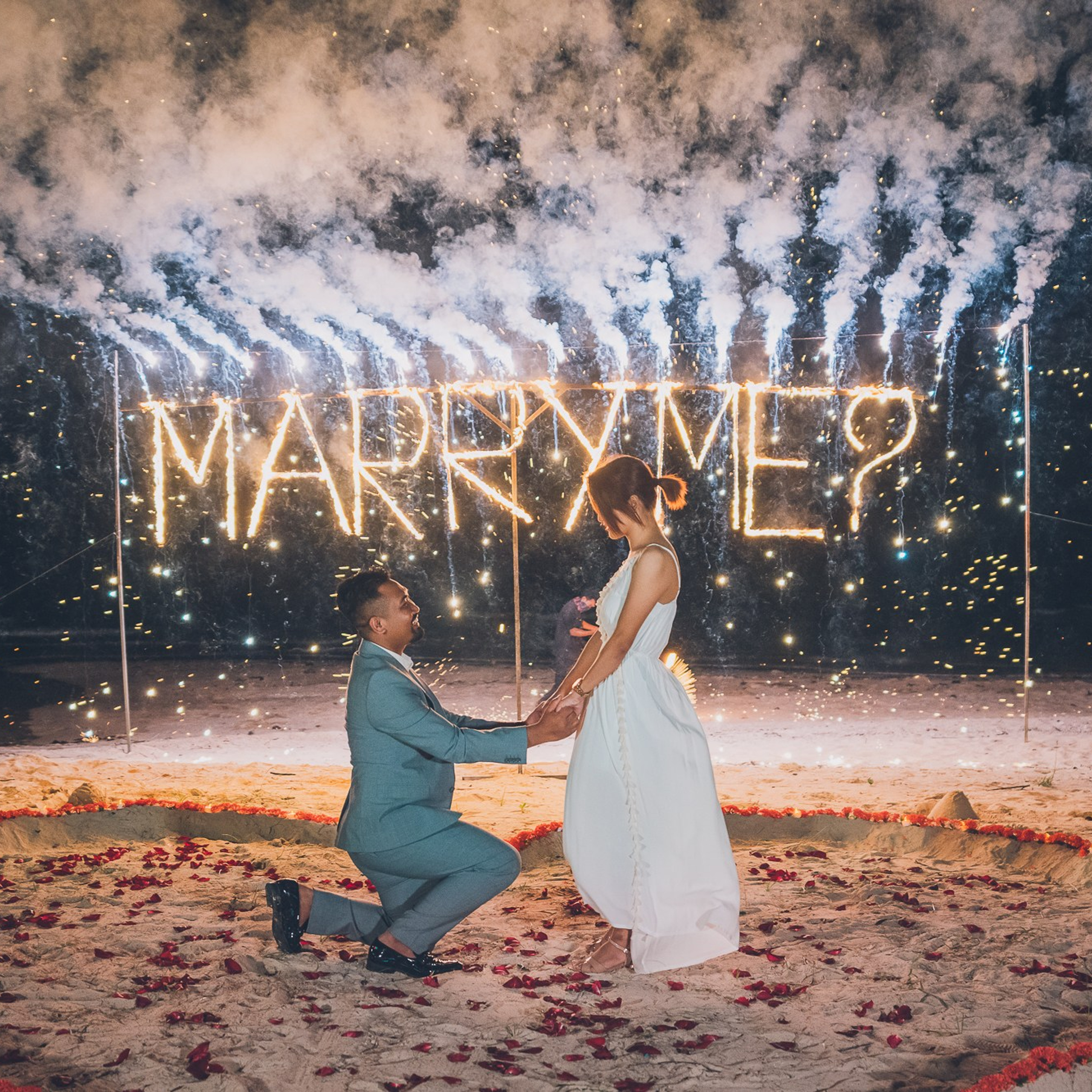 Photo. Romantic proposal on Koh Samui, Thailand