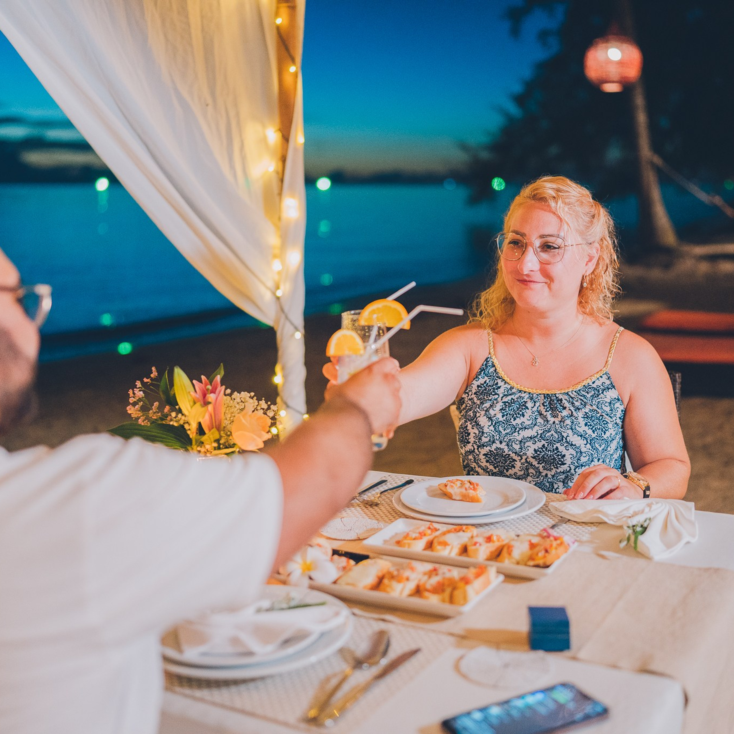 Photo. Romantic proposal on Koh Samui, Thailand