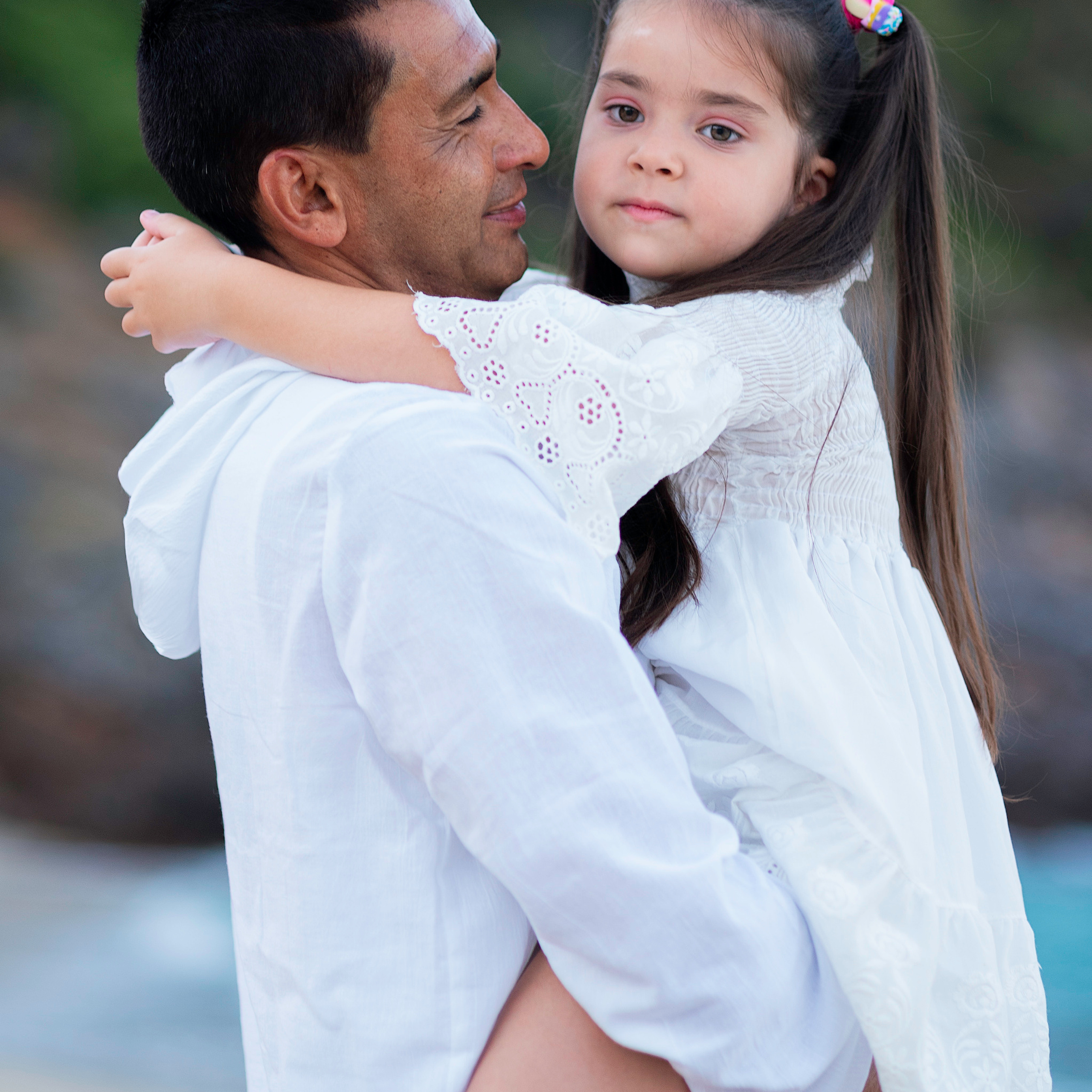 Семейная сьемка ранним утром на море