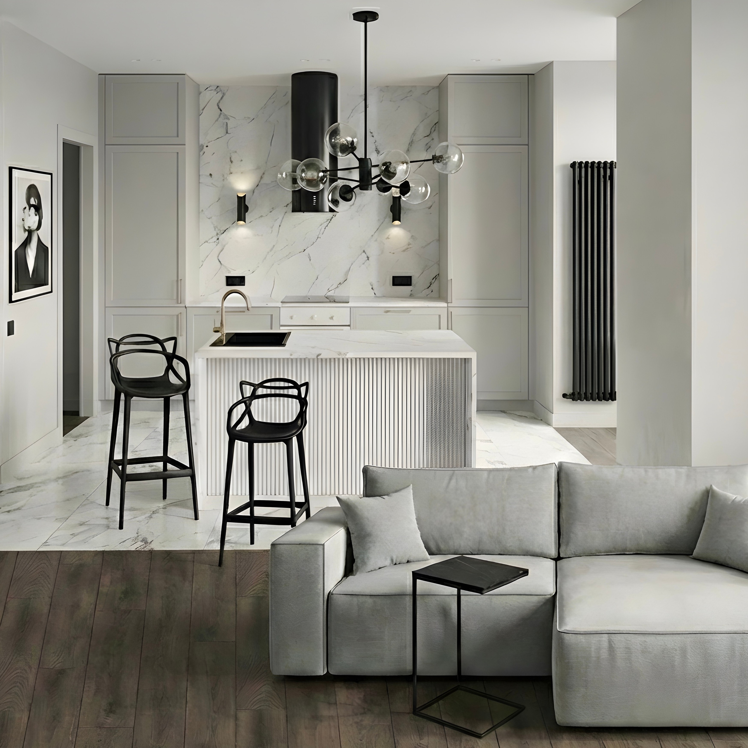 Elegance. Apartment for a young woman