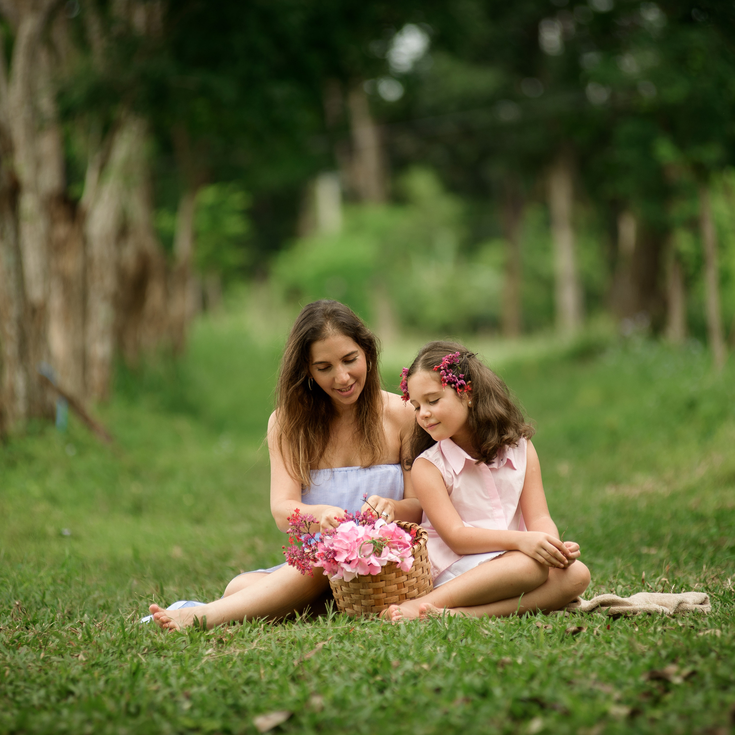 sesión de fotos con mamá y hija
