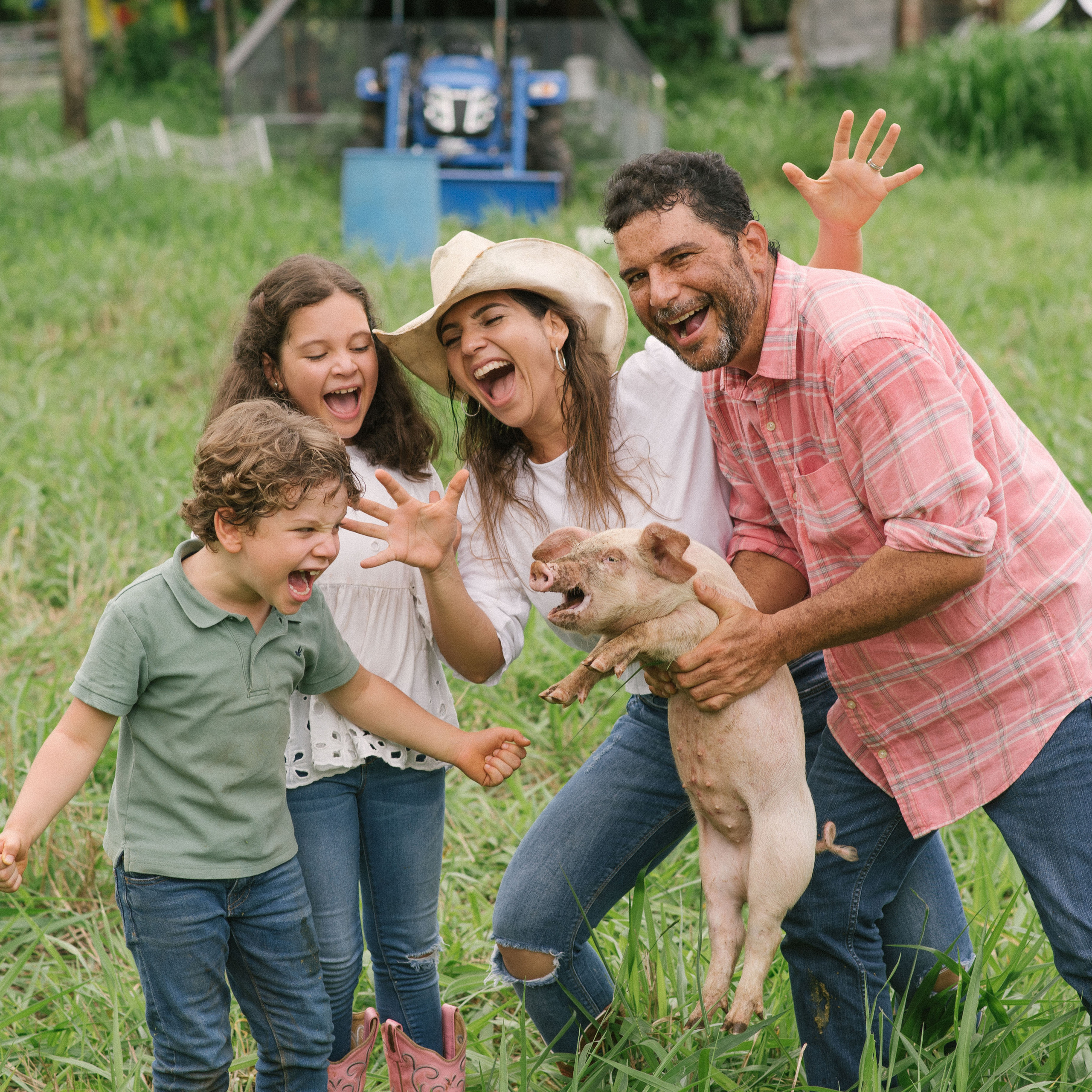 Sesión fotografica familiar en el campo