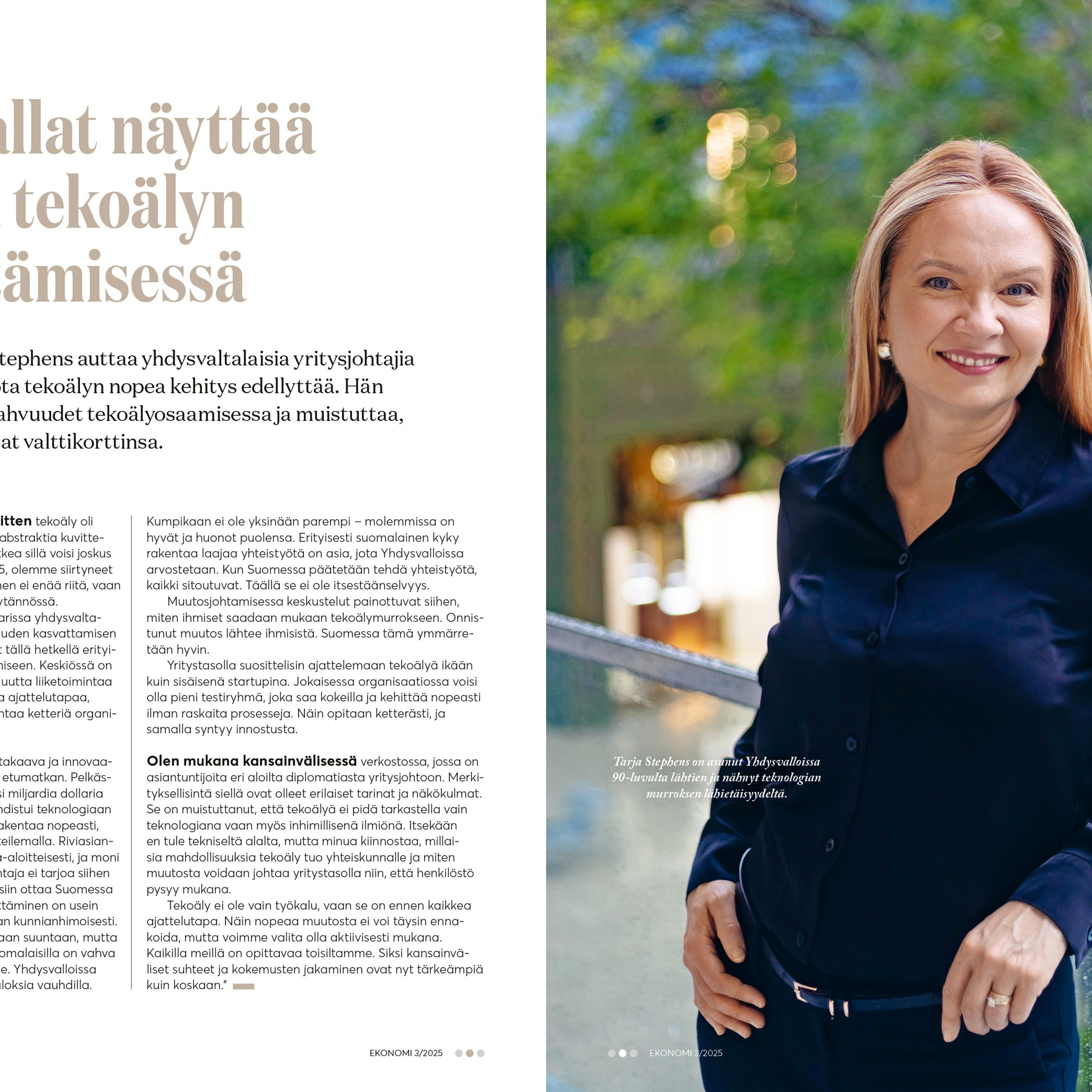 Suomen Ekonomit (Ekonomi-lehti) feature 3/2025