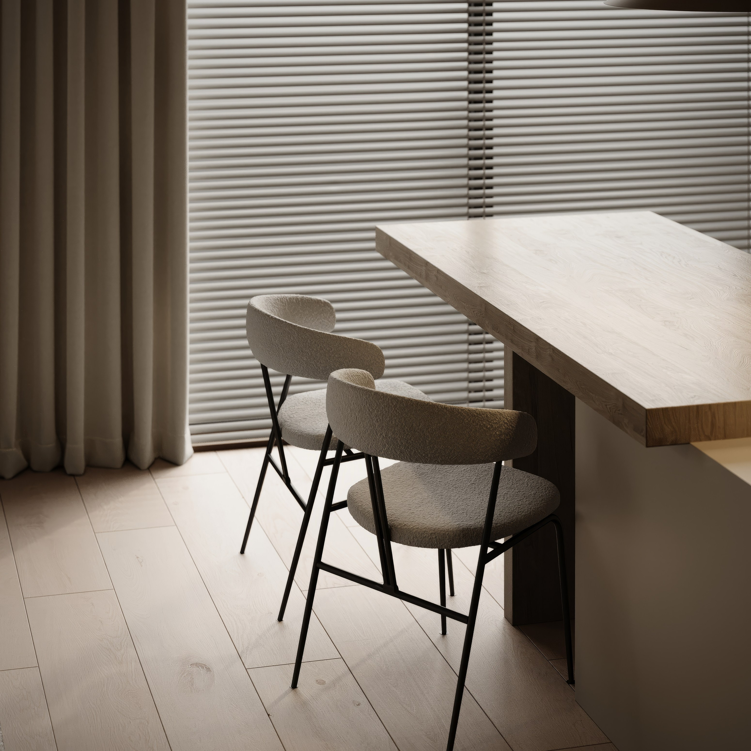 3D Scene Minimalist living room. Anastasia Sorochin| 3d Visualization