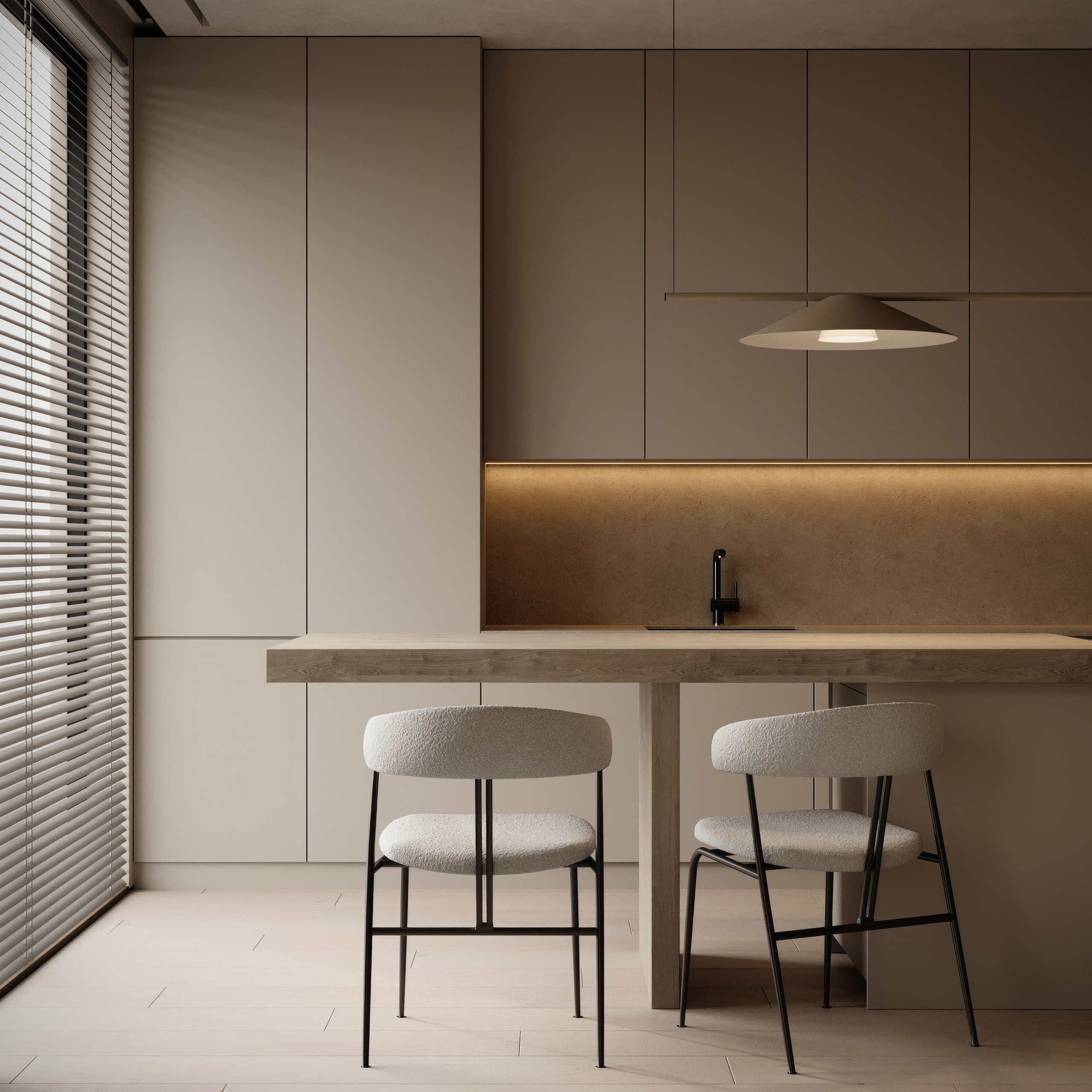3D Scene Minimalist living room. Anastasia Sorochin| 3d Visualization