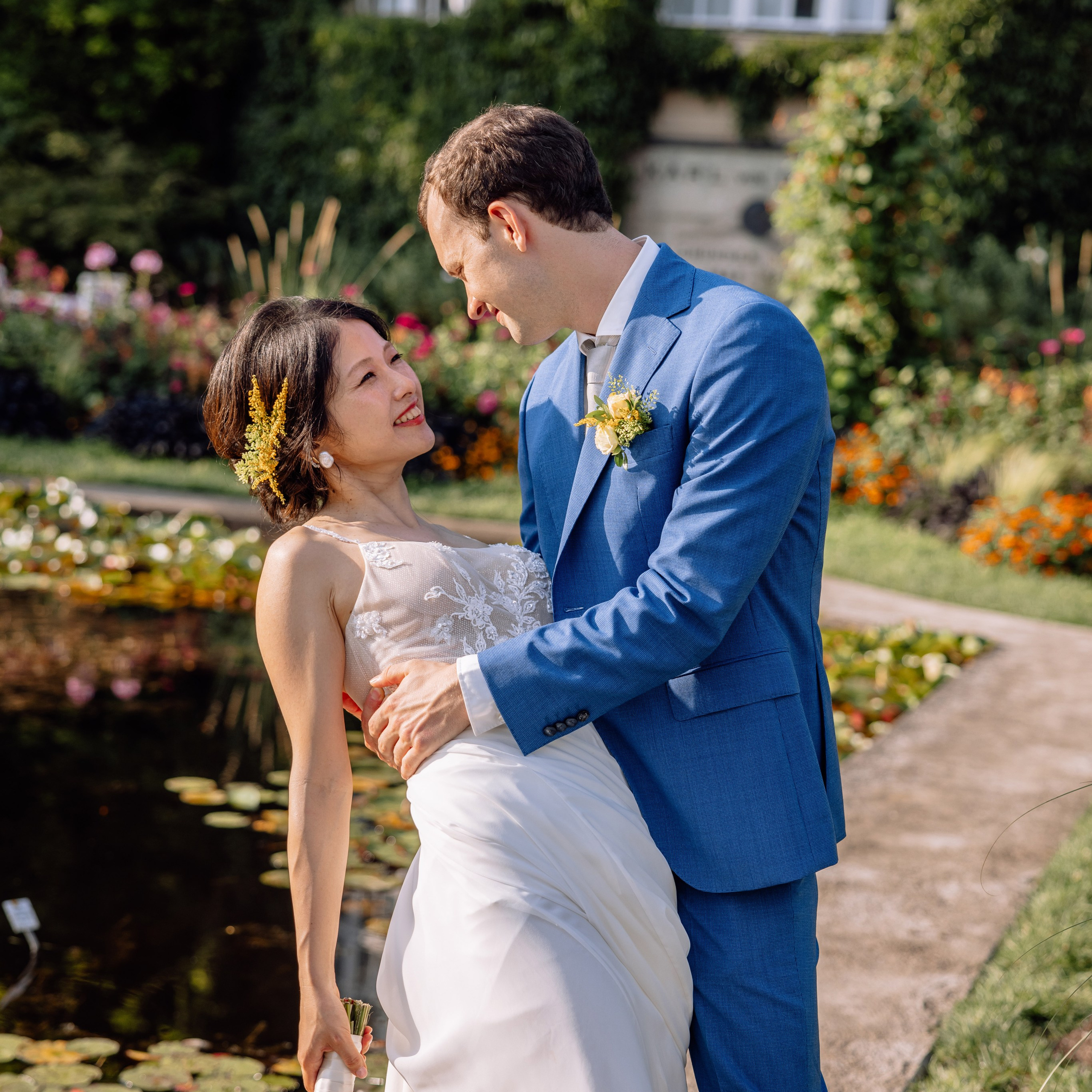 Café im&nbsp;Botanischen Garten. Deutsche - Japanische Hochzeit