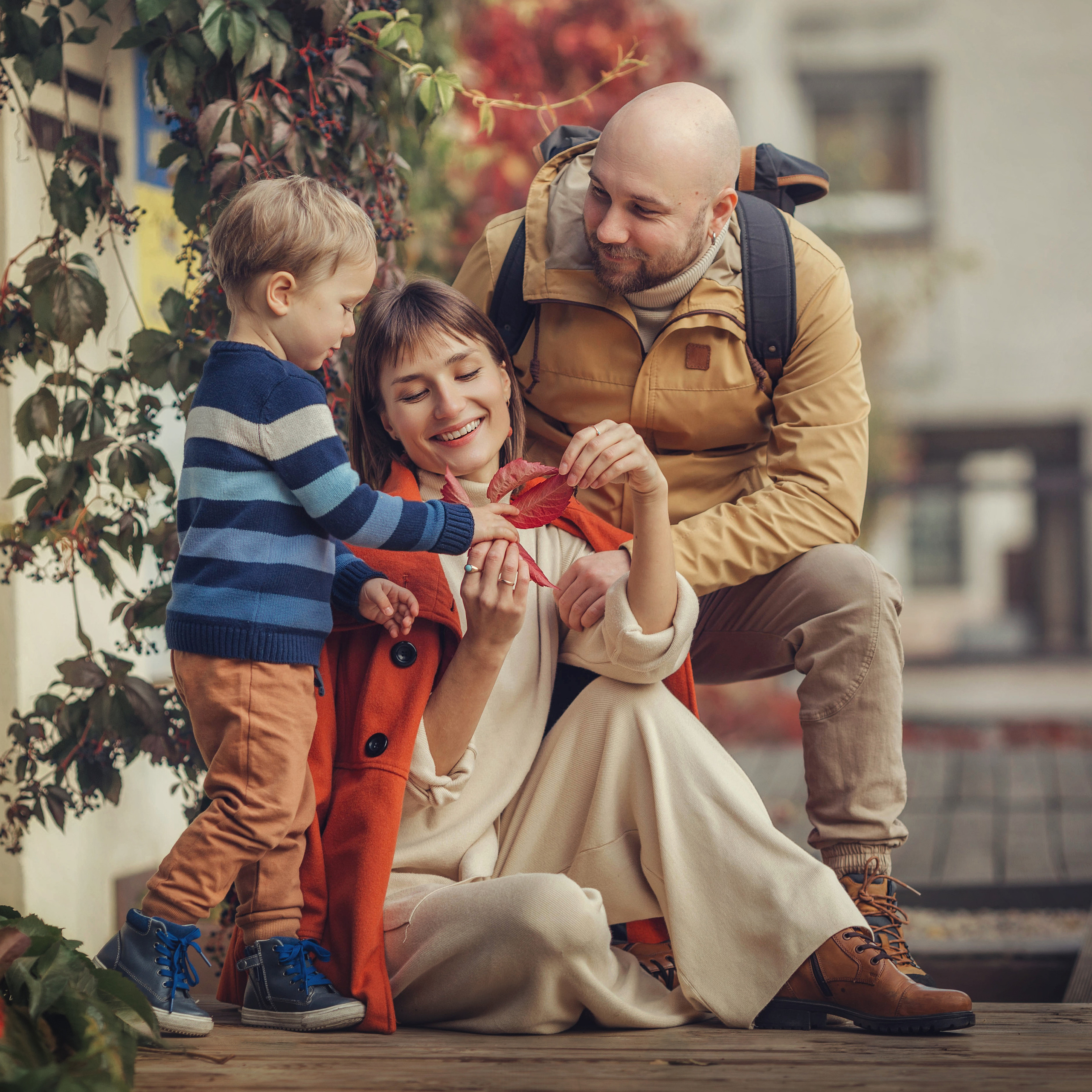 Юля, Саша и маленький Мишка