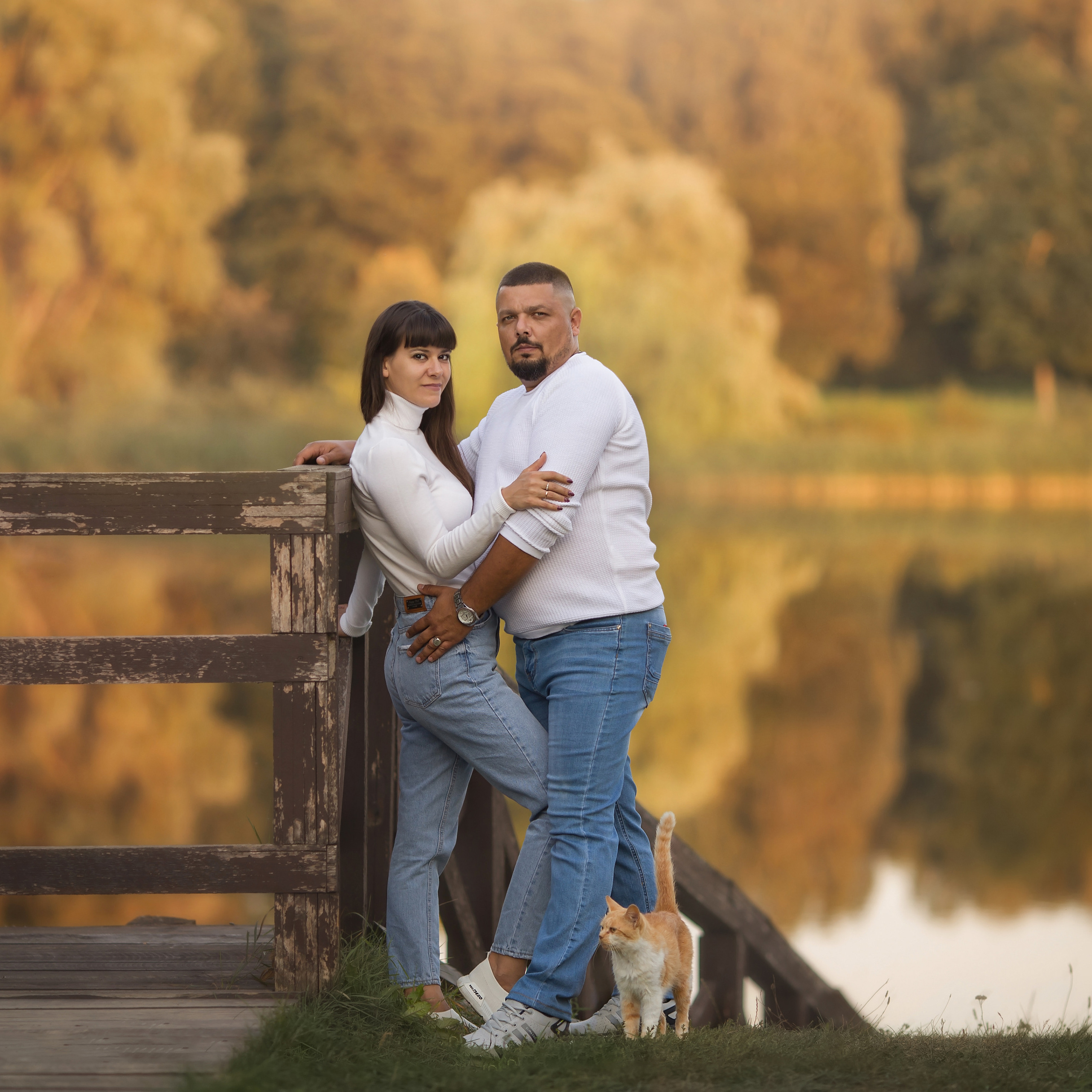 Прогулка в красивом парке Юли и Сергея