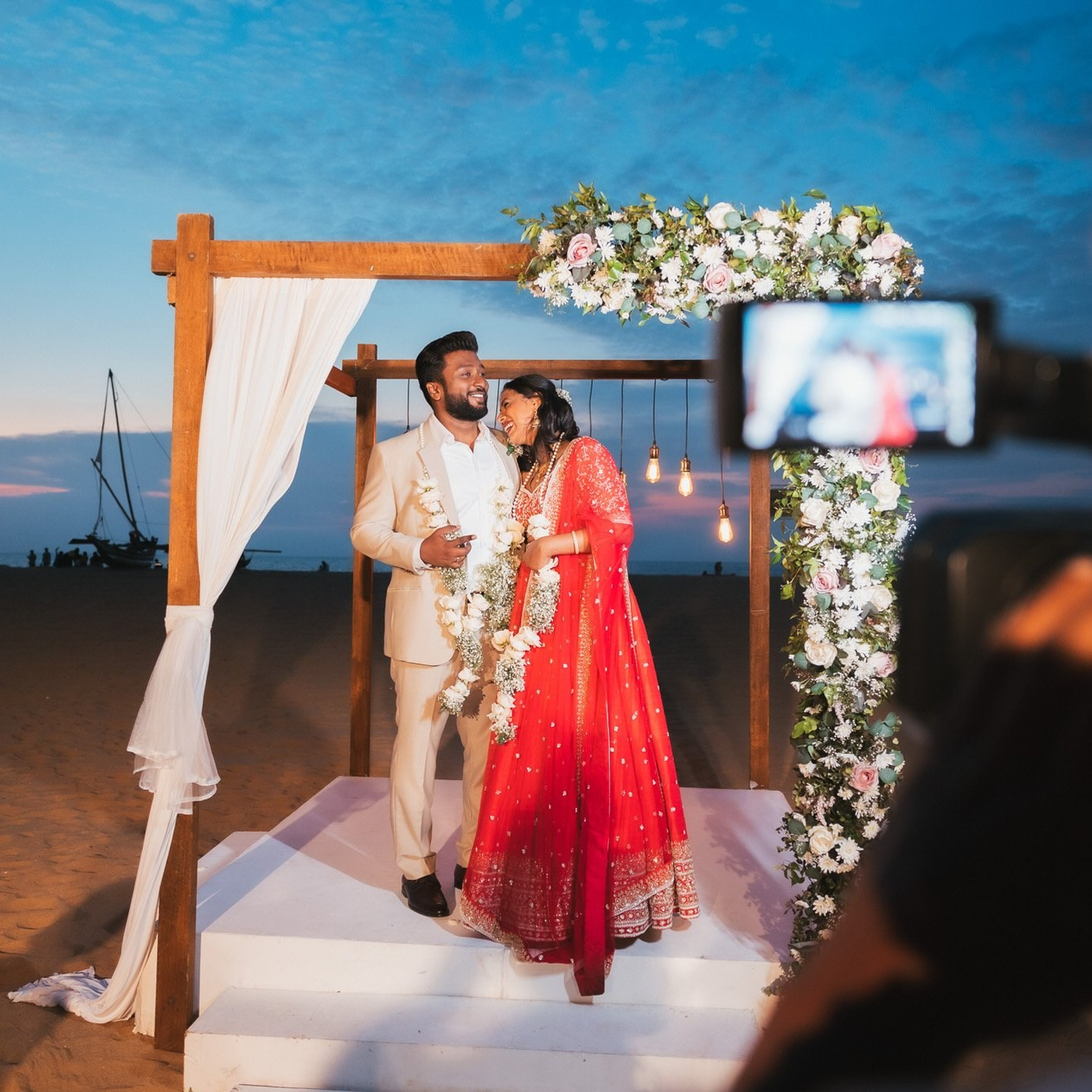 Tamil engagement ceremony at Jet wing Blu, Negambo, Sri Lanka