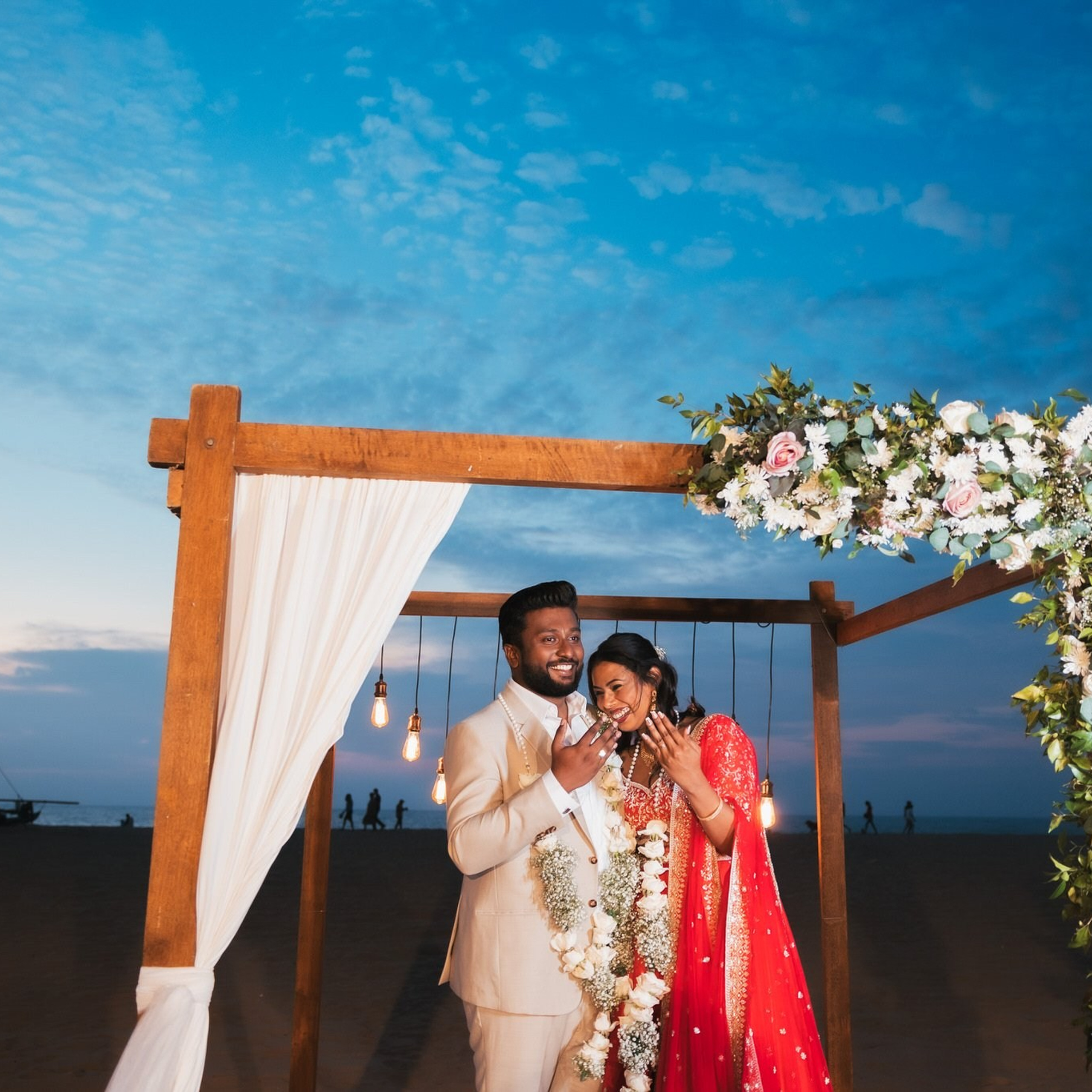 Tamil engagement ceremony at Jet wing Blu, Negambo, Sri Lanka