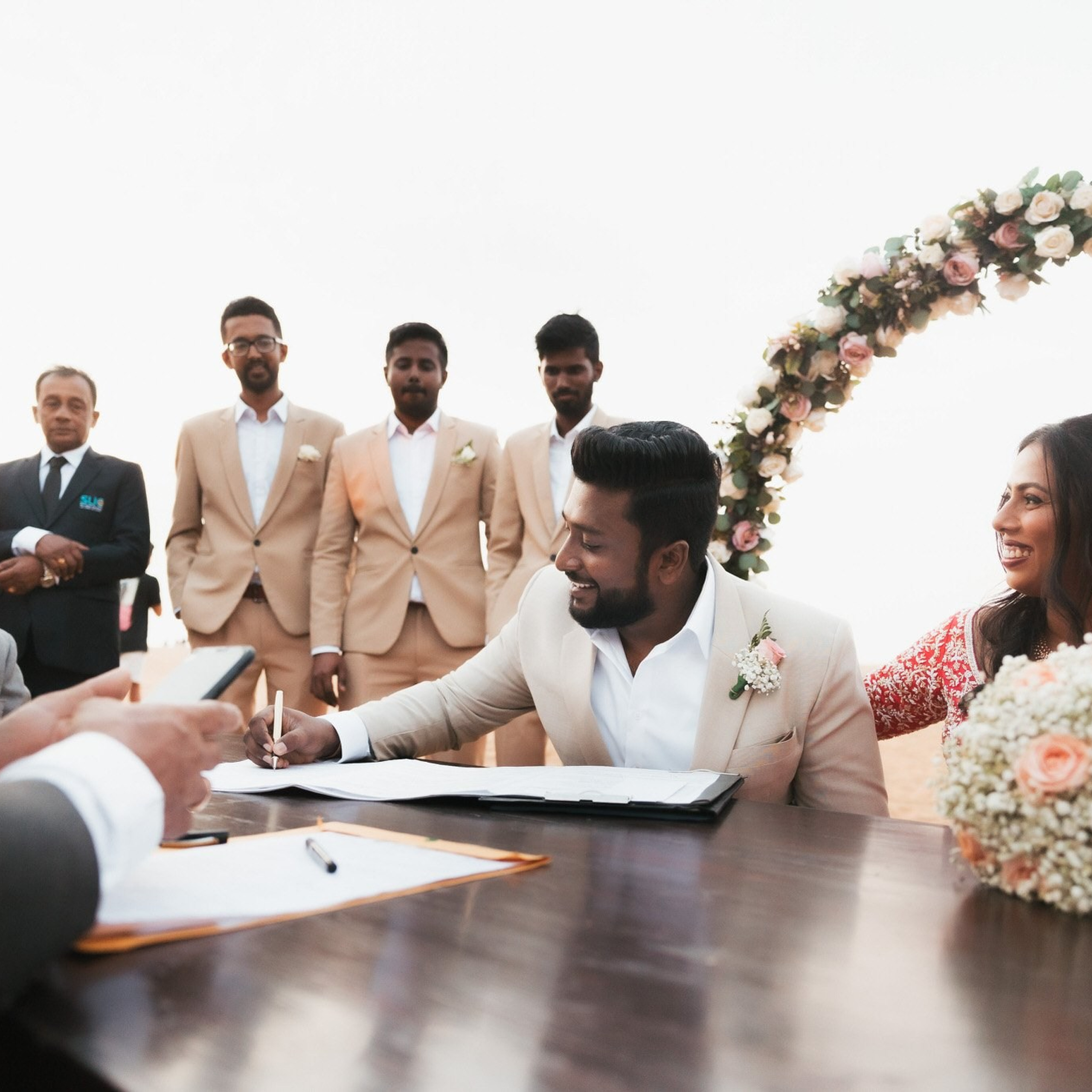 Tamil engagement ceremony at Jet wing Blu, Negambo, Sri Lanka