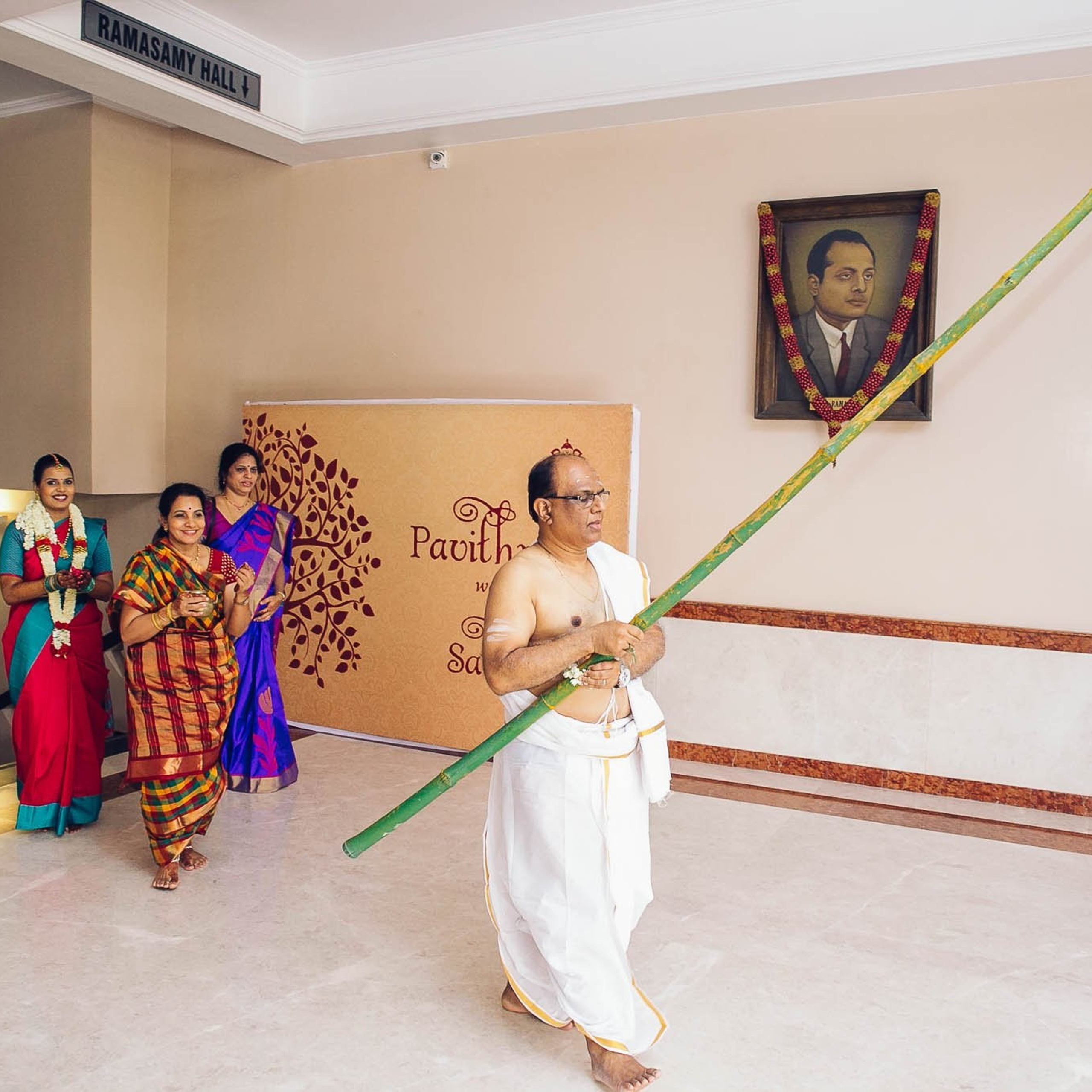 Traditional Brahmin wedding at Mayor Ramanathan Chettiar Hall, Chennai