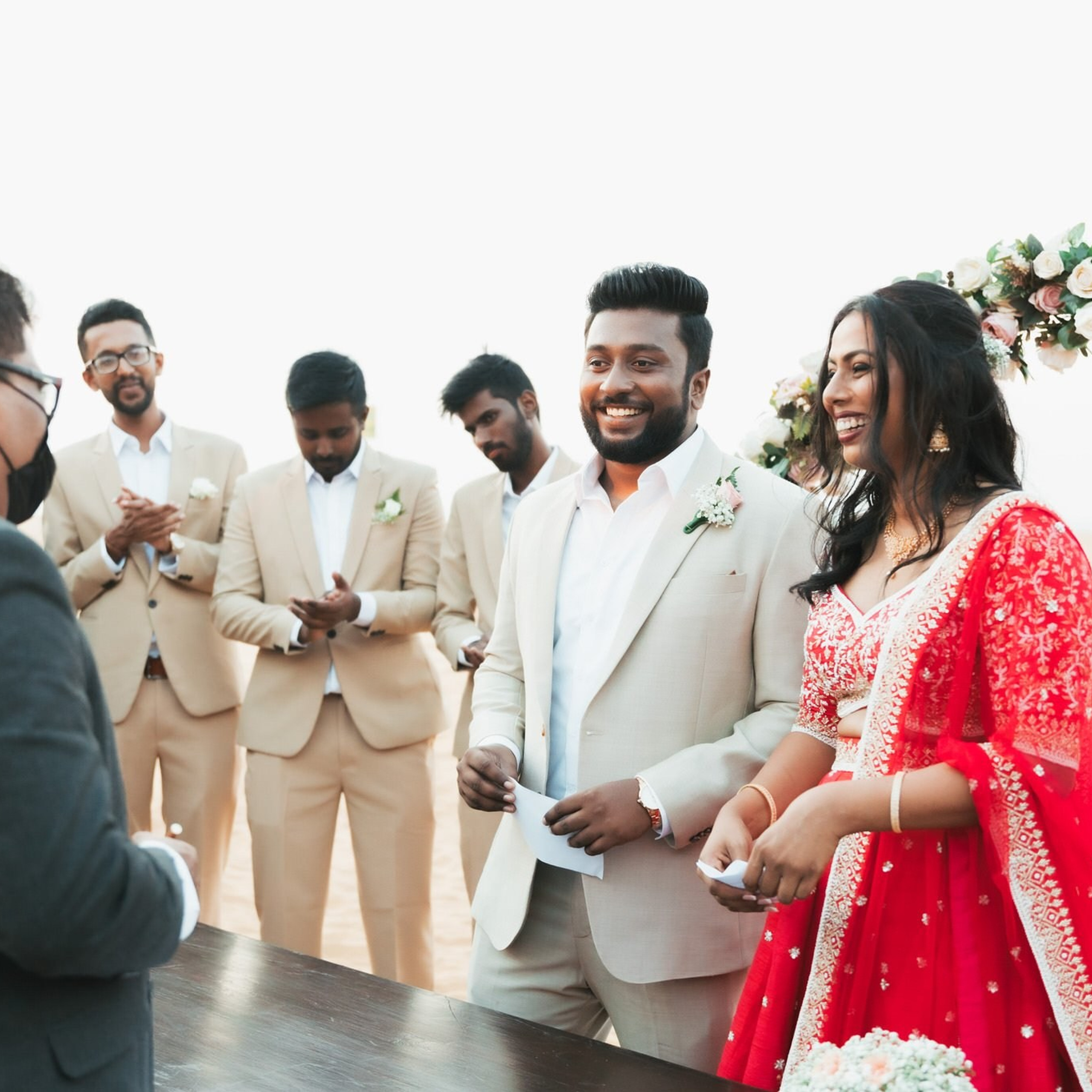 Tamil engagement ceremony at Jet wing Blu, Negambo, Sri Lanka