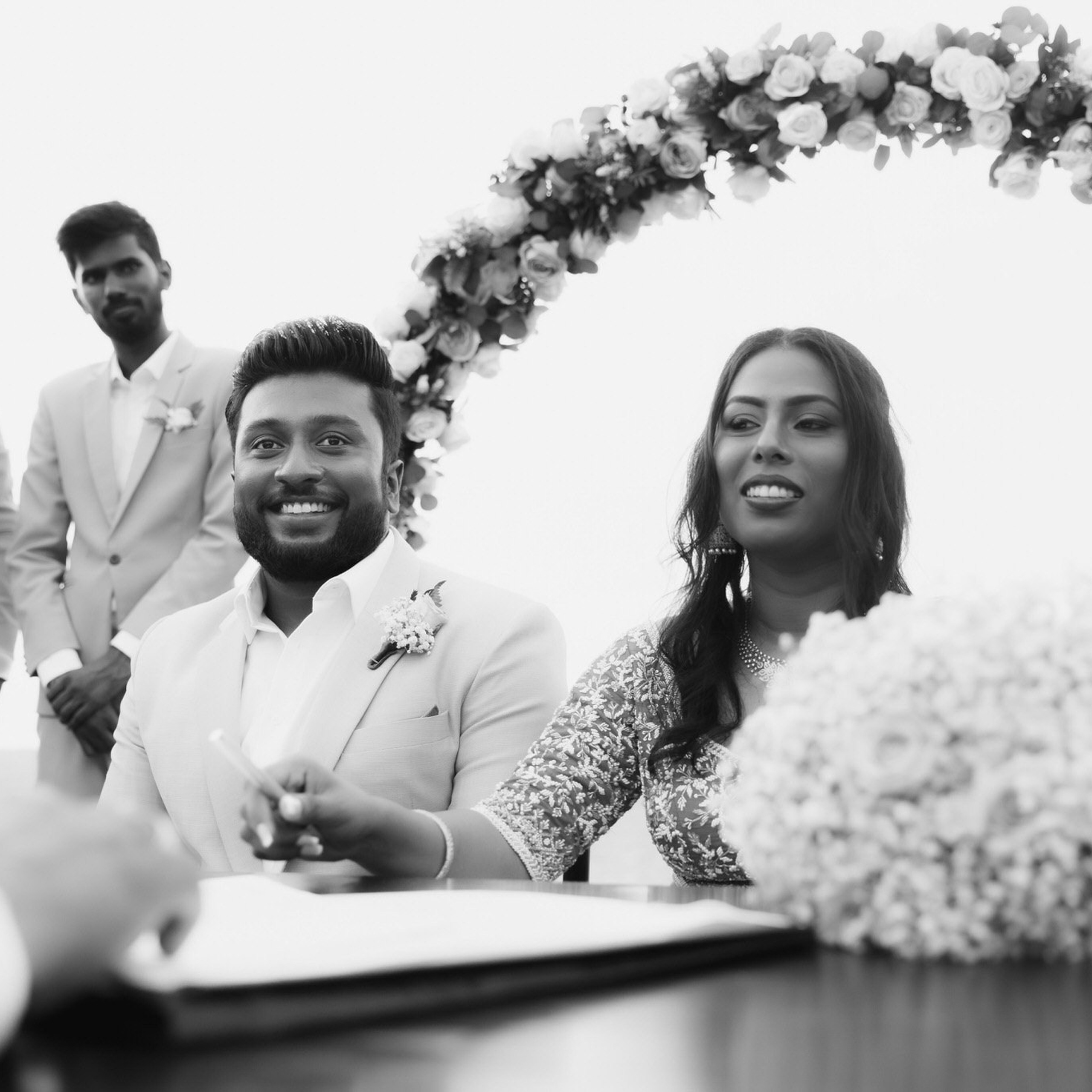 Tamil engagement ceremony at Jet wing Blu, Negambo, Sri Lanka