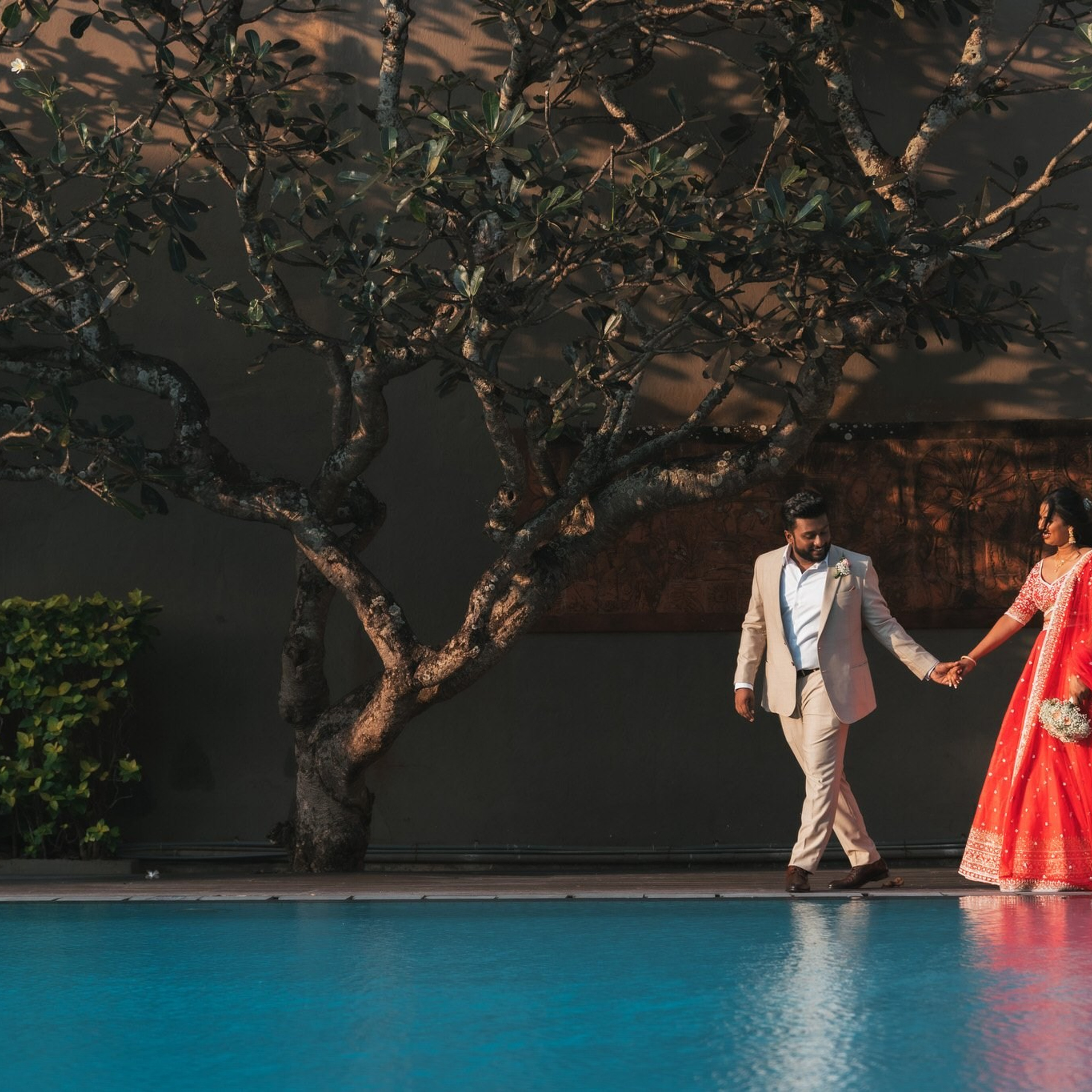 Tamil engagement ceremony at Jet wing Blu, Negambo, Sri Lanka