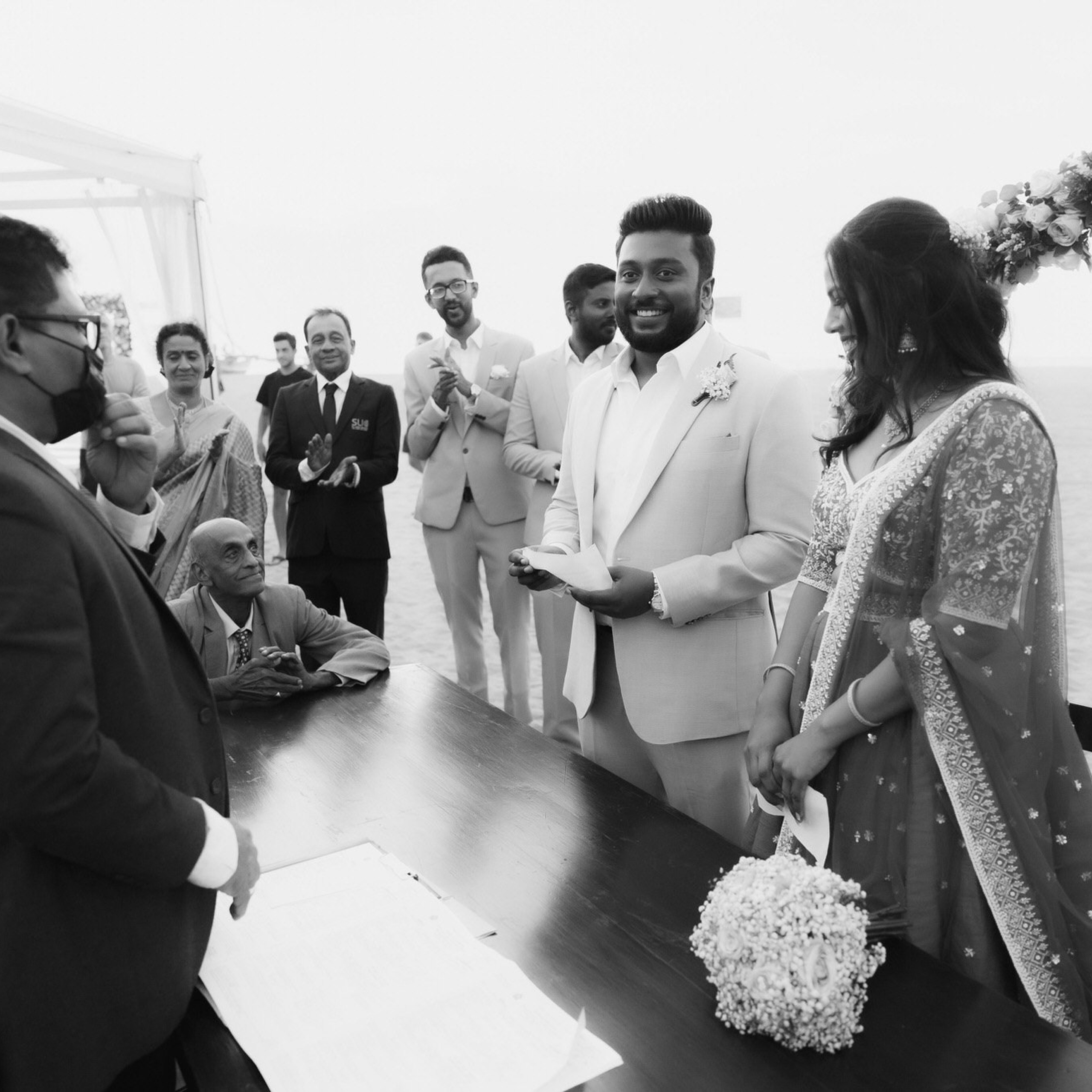 Tamil engagement ceremony at Jet wing Blu, Negambo, Sri Lanka