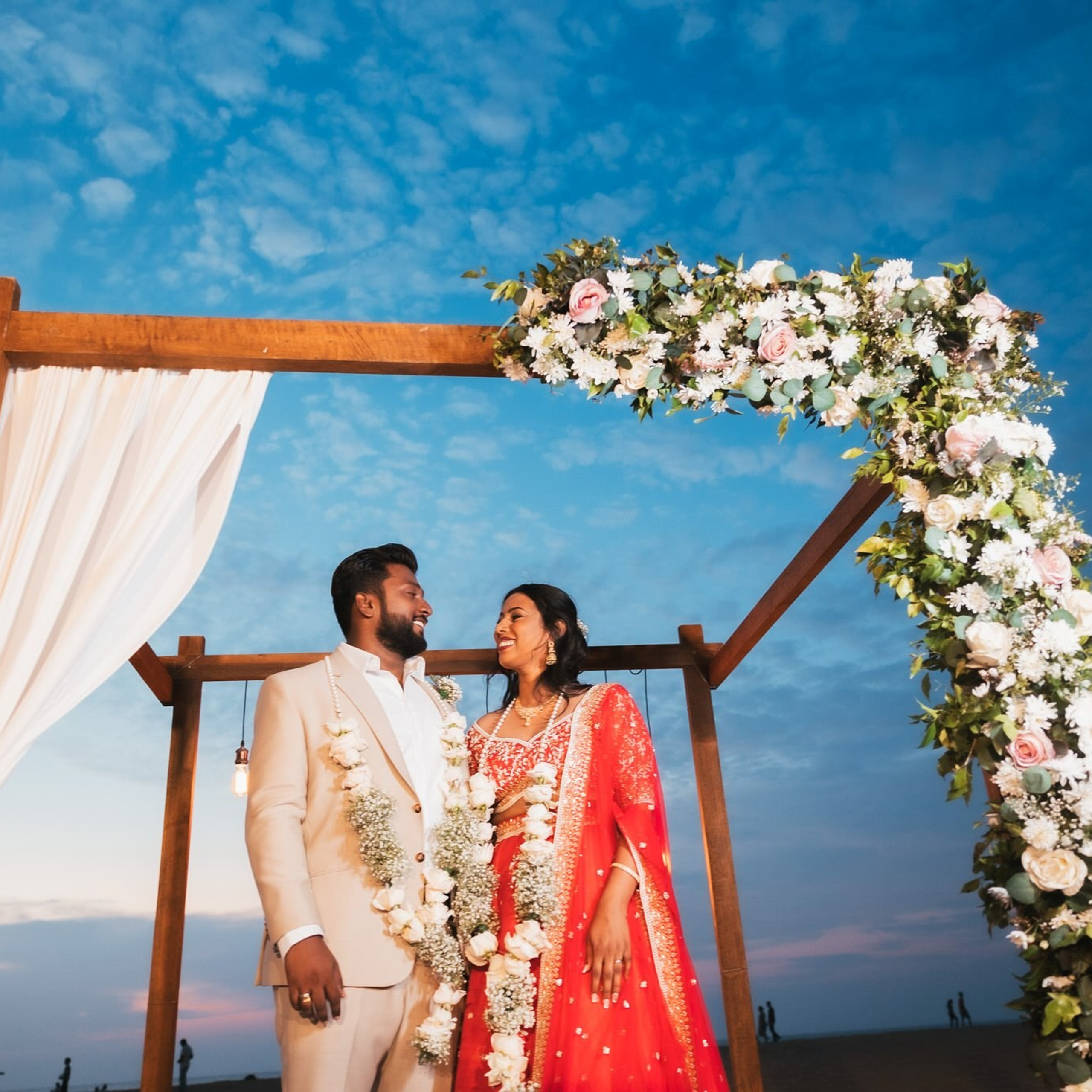 Tamil engagement ceremony at Jet wing Blu, Negambo, Sri Lanka
