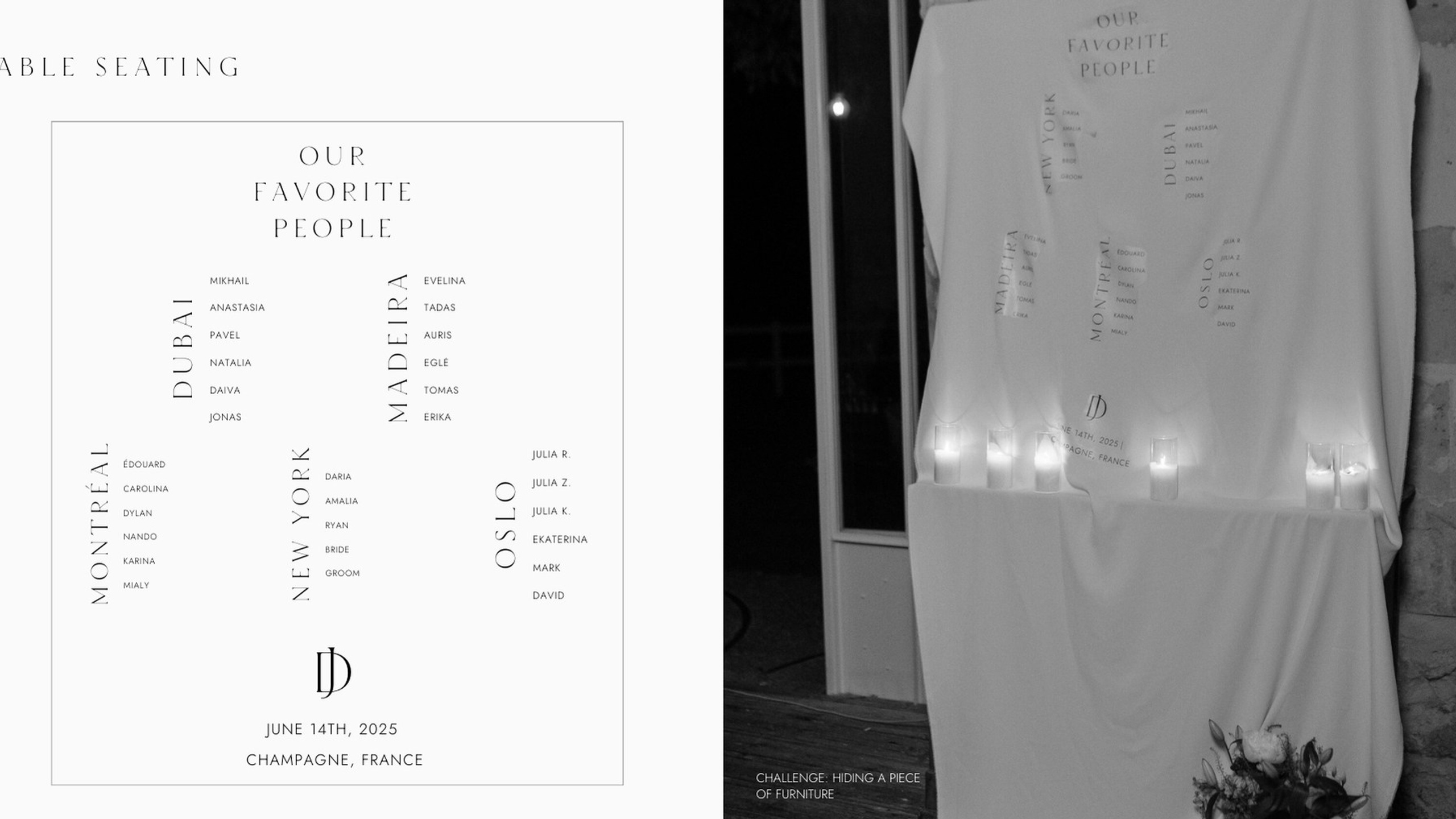 Jonas & Daria — Champagne. Nœrgie — (Event) design