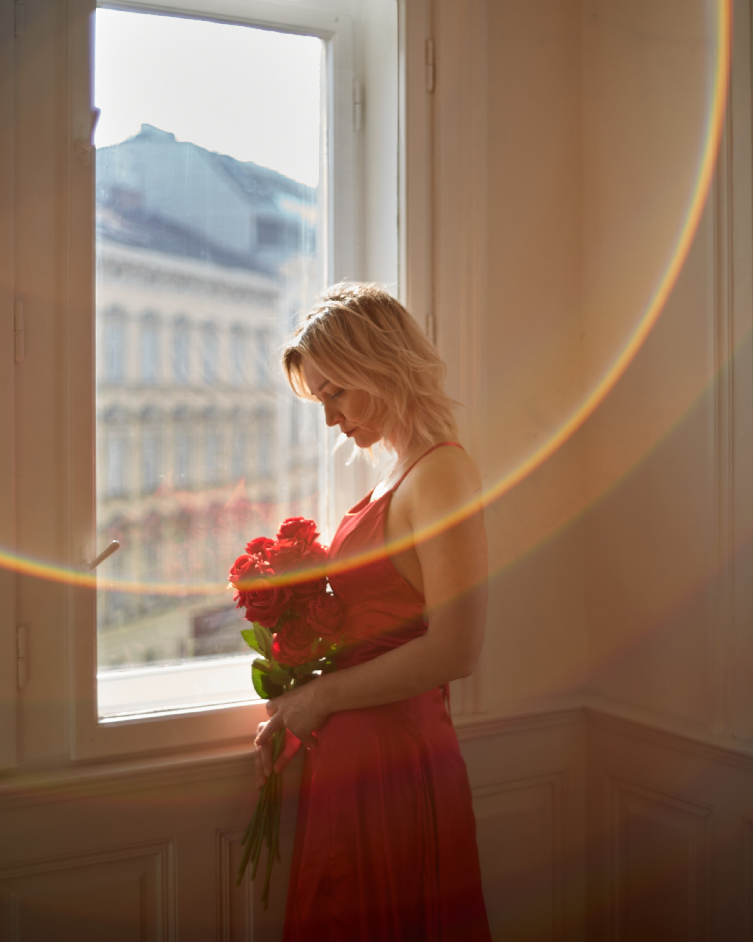 Lady in red