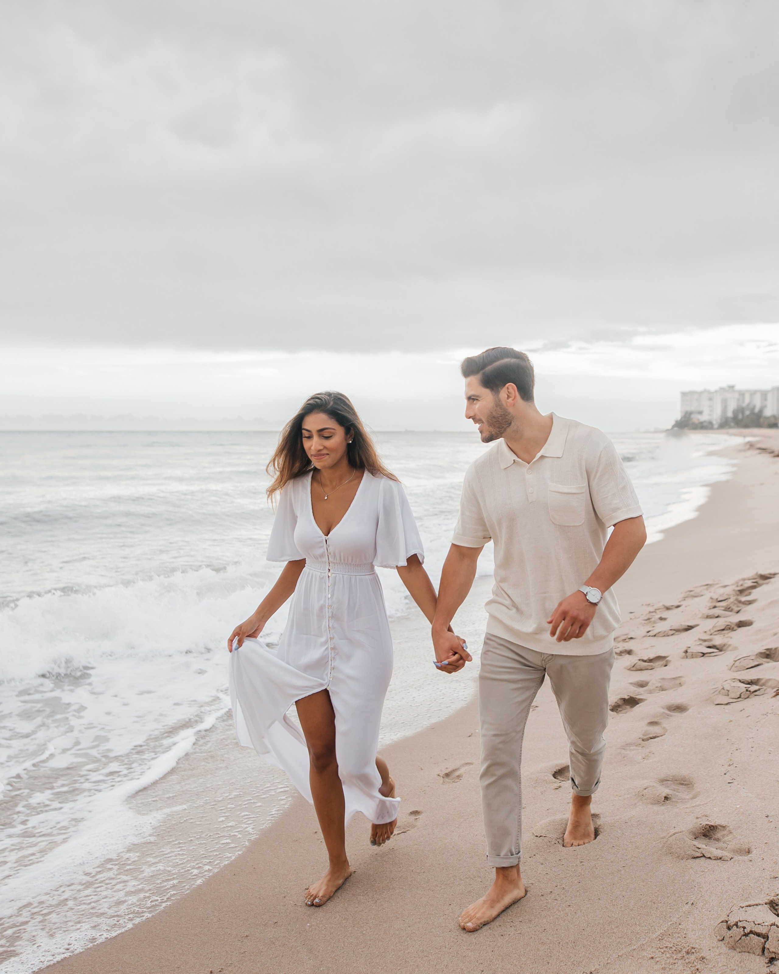 Love story during the sunset time in Pompano beach Florida