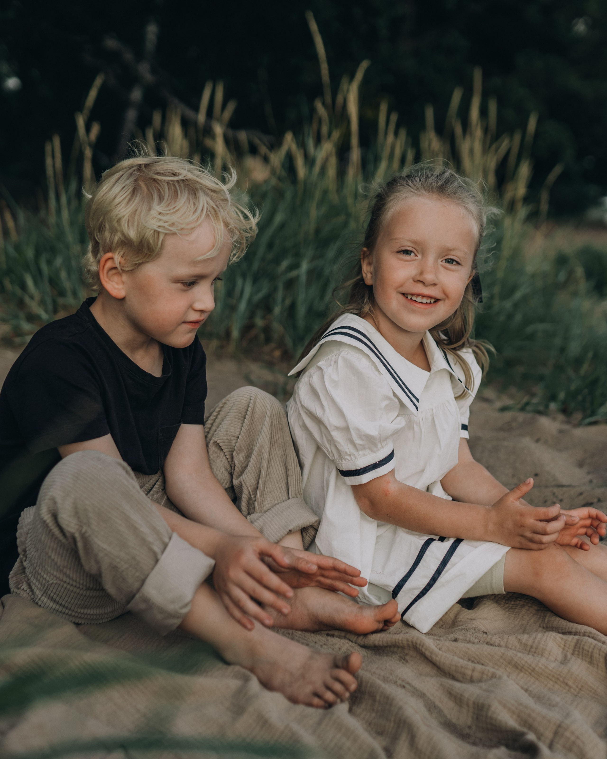 Kids in sand
