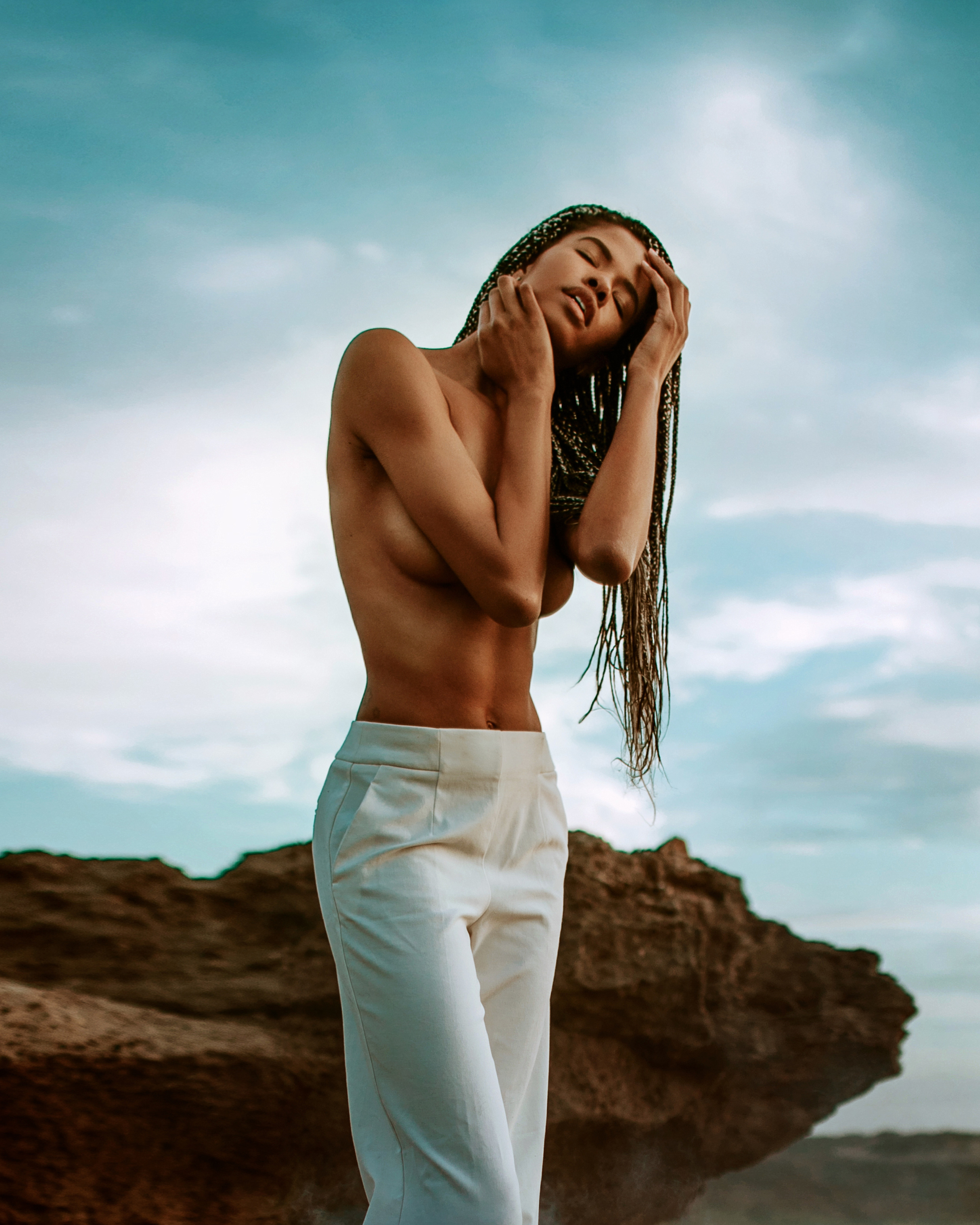 Model Tiffany Baker in Israel, HaBonim Beach