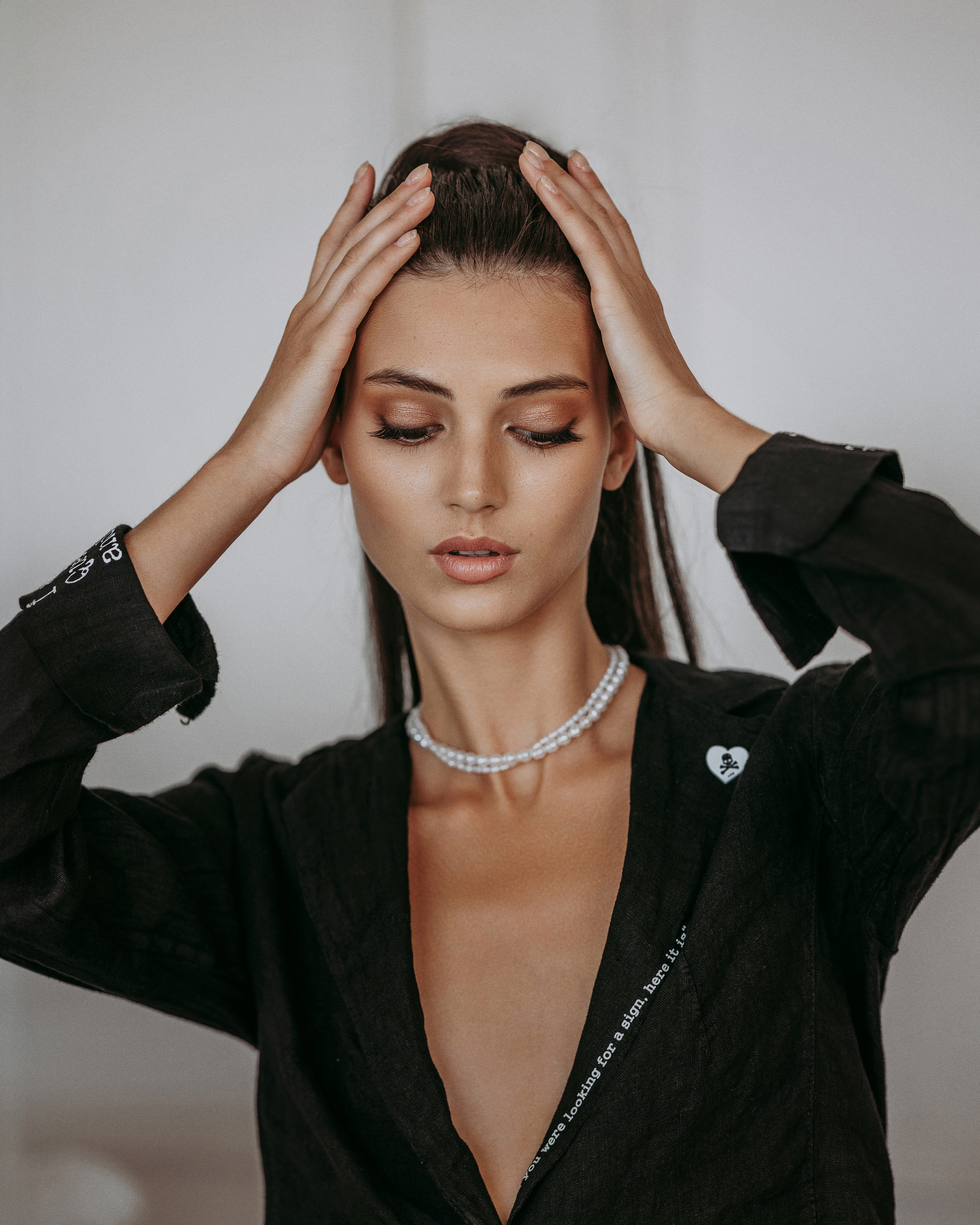 Make-up & Hair artist Olga Davidenko for Antigo Jeans with model Vladyslava