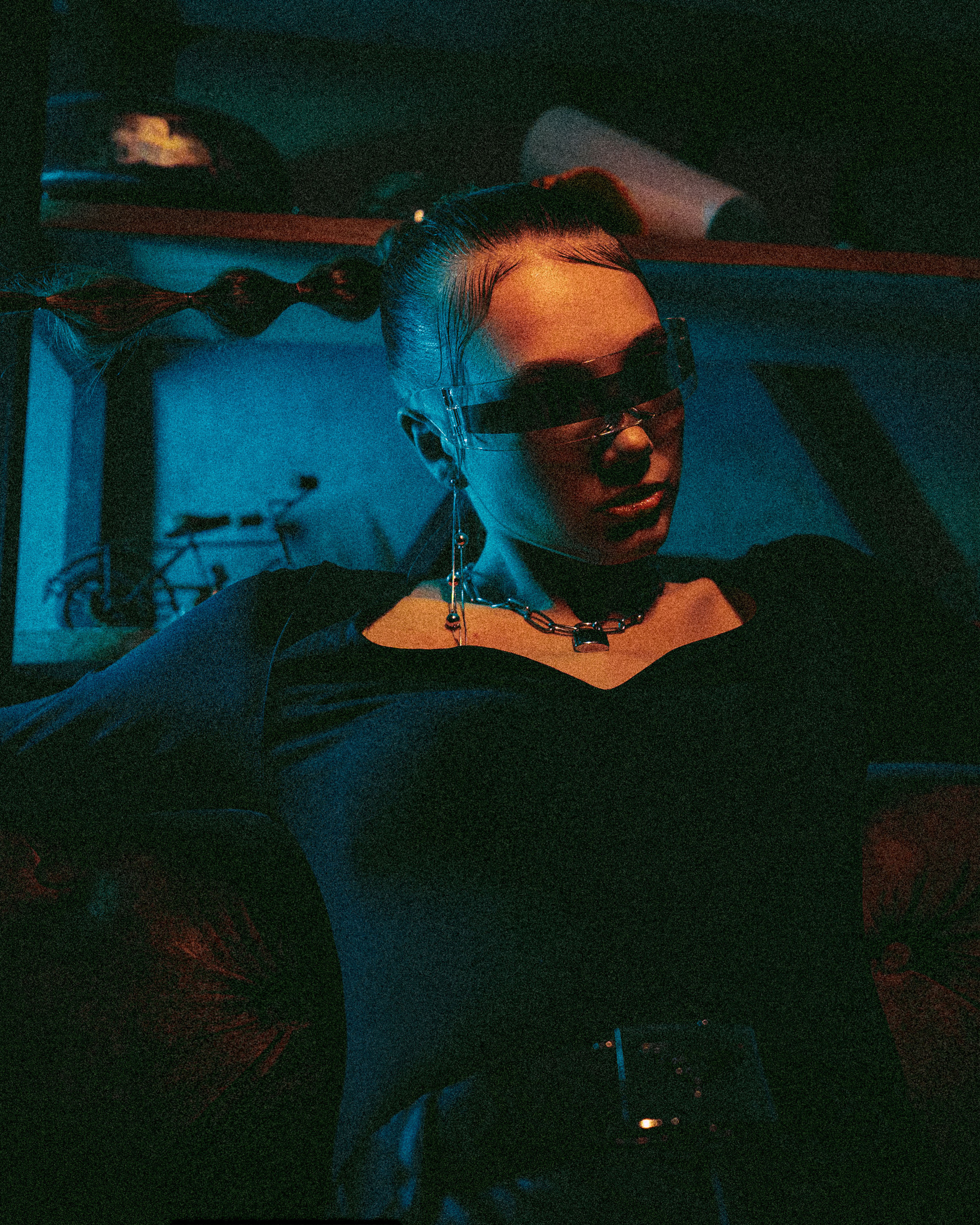 Ksenia. Neon lights