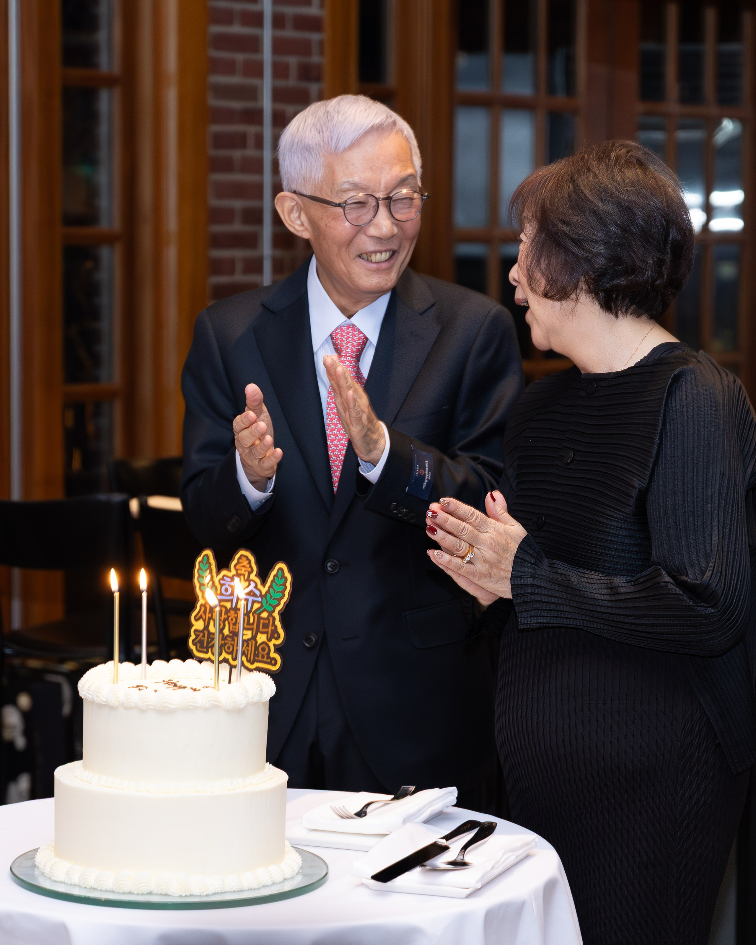 Korean Family 77th Birthday | Elegant European Restaurant Celebration