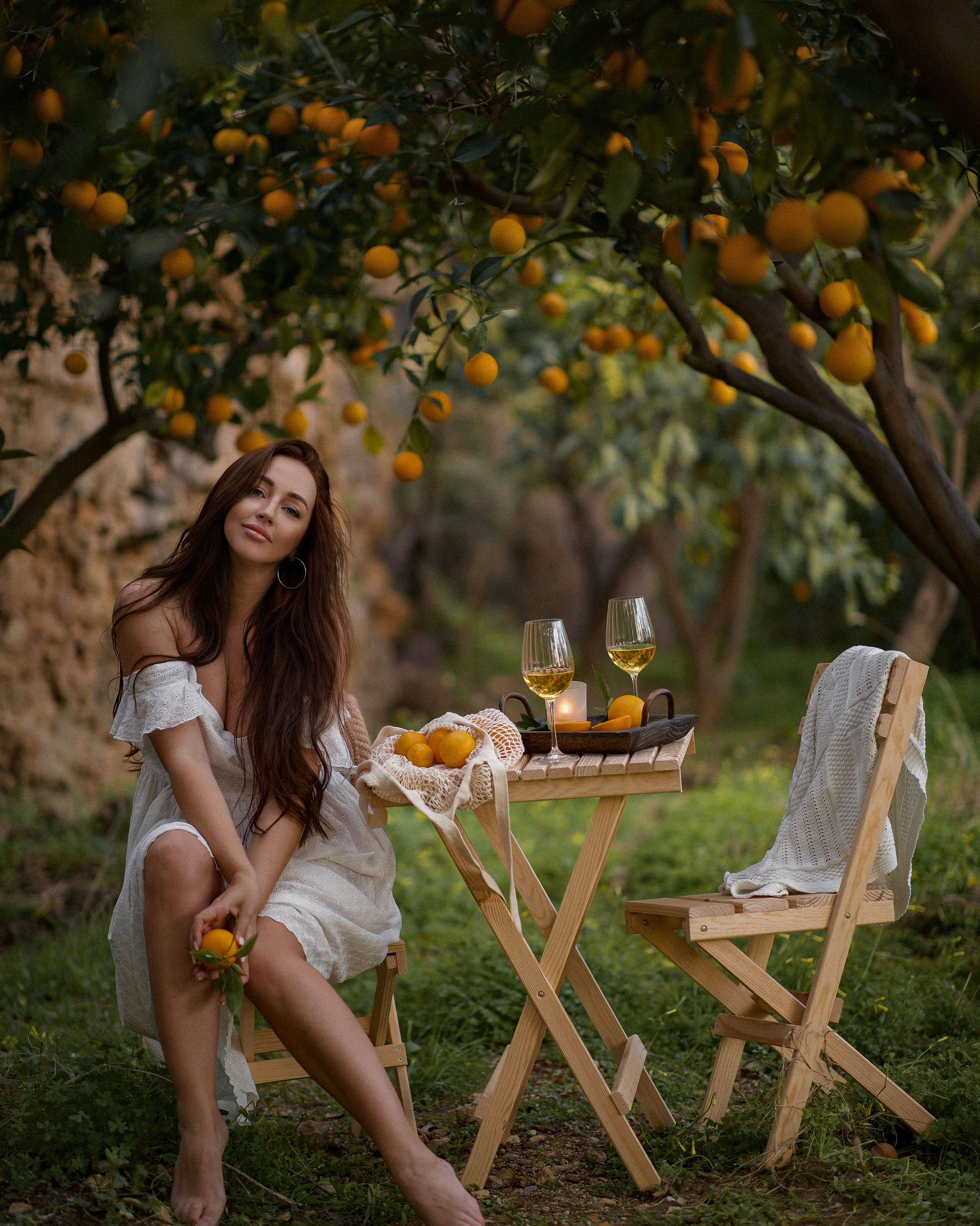 Фотосессия в апельсиновом саду.